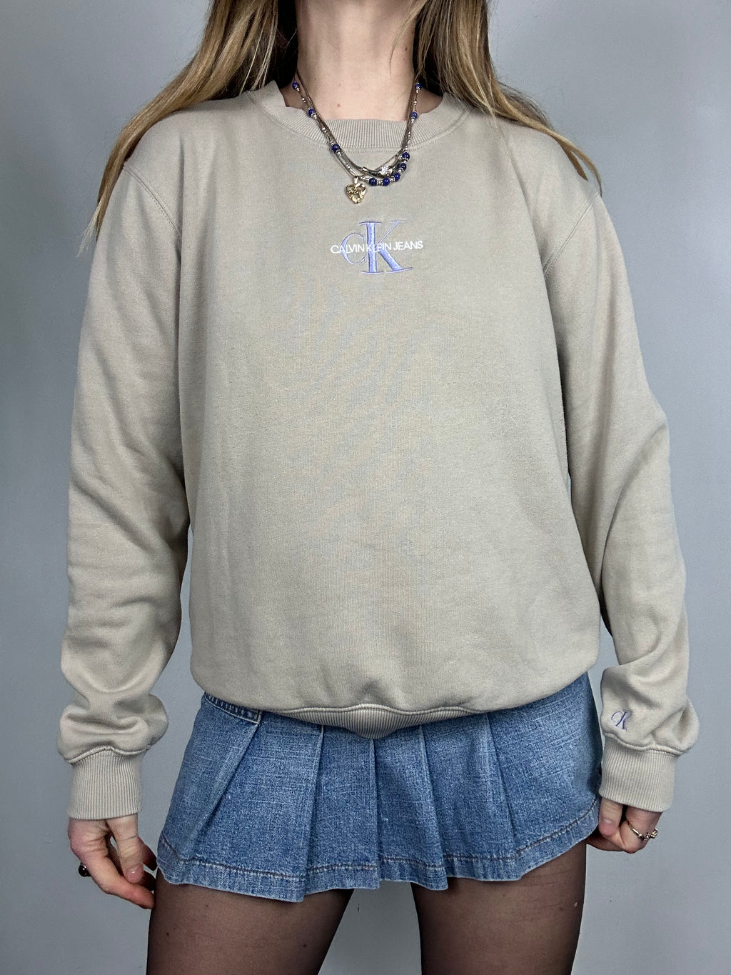 Calvin Klein Beige Sweater Size S/M
