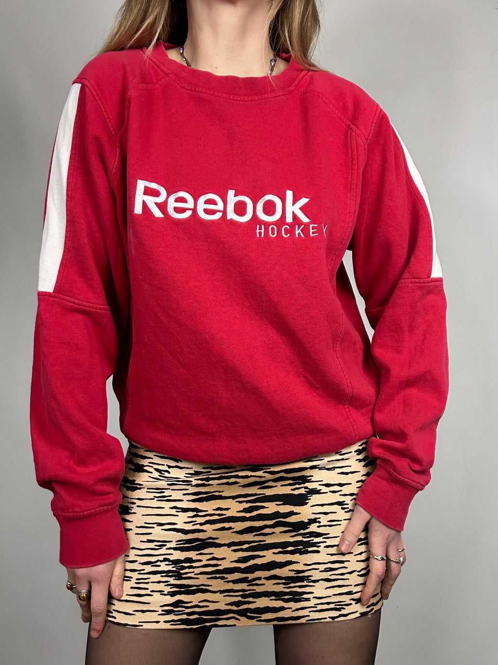 Red Reebok Sweater Size S/M