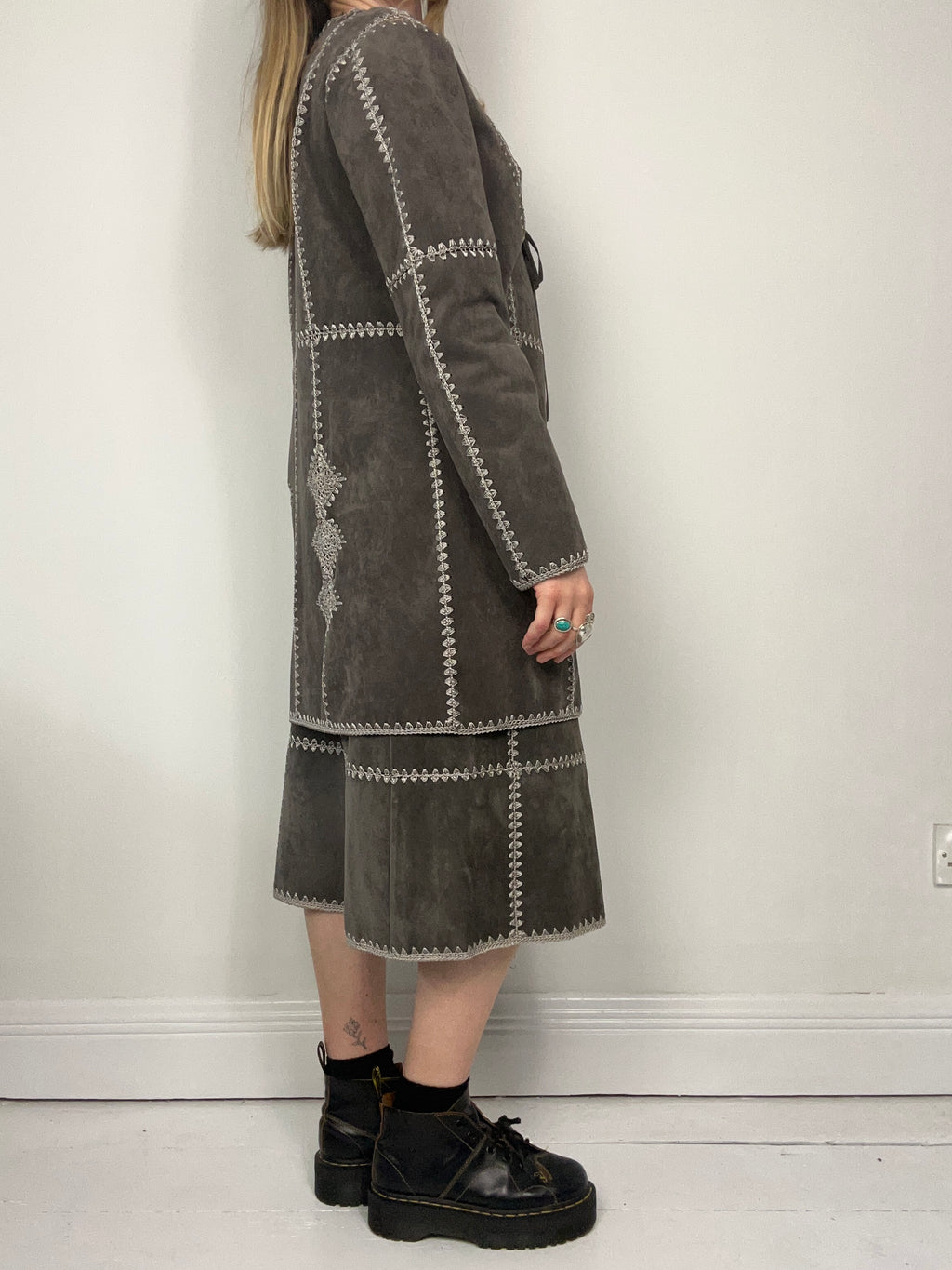 Faux Suede Two Piece Set Size 12