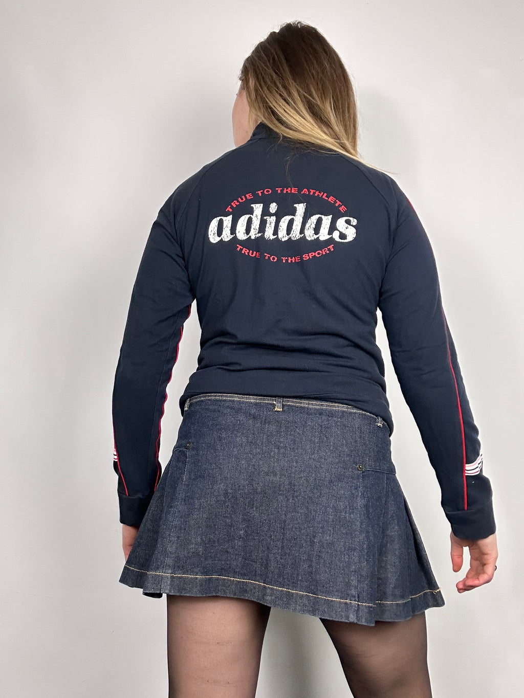 Navy Adidas Track JAcket Size S