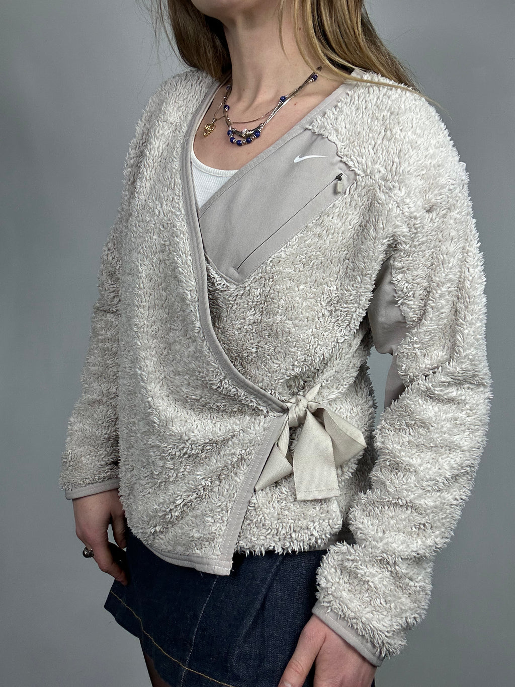 Nike Teddy Fleece Wrap Top Size 12