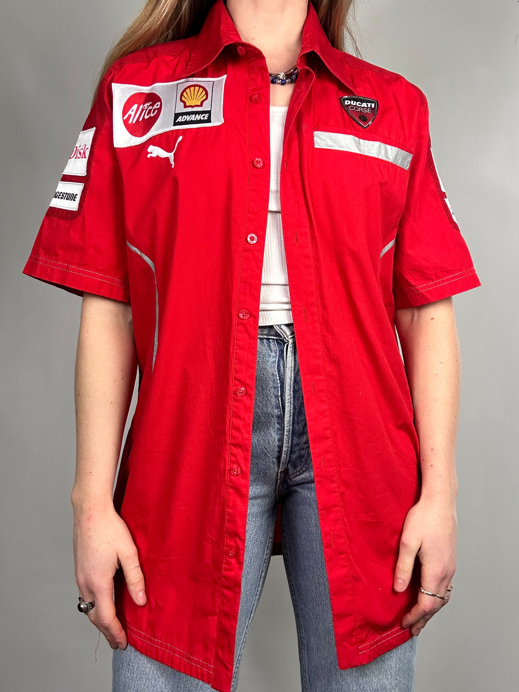 Red Puma Shell Shirt Size L