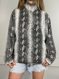 Snake Print Bomber Jacket Size M/L