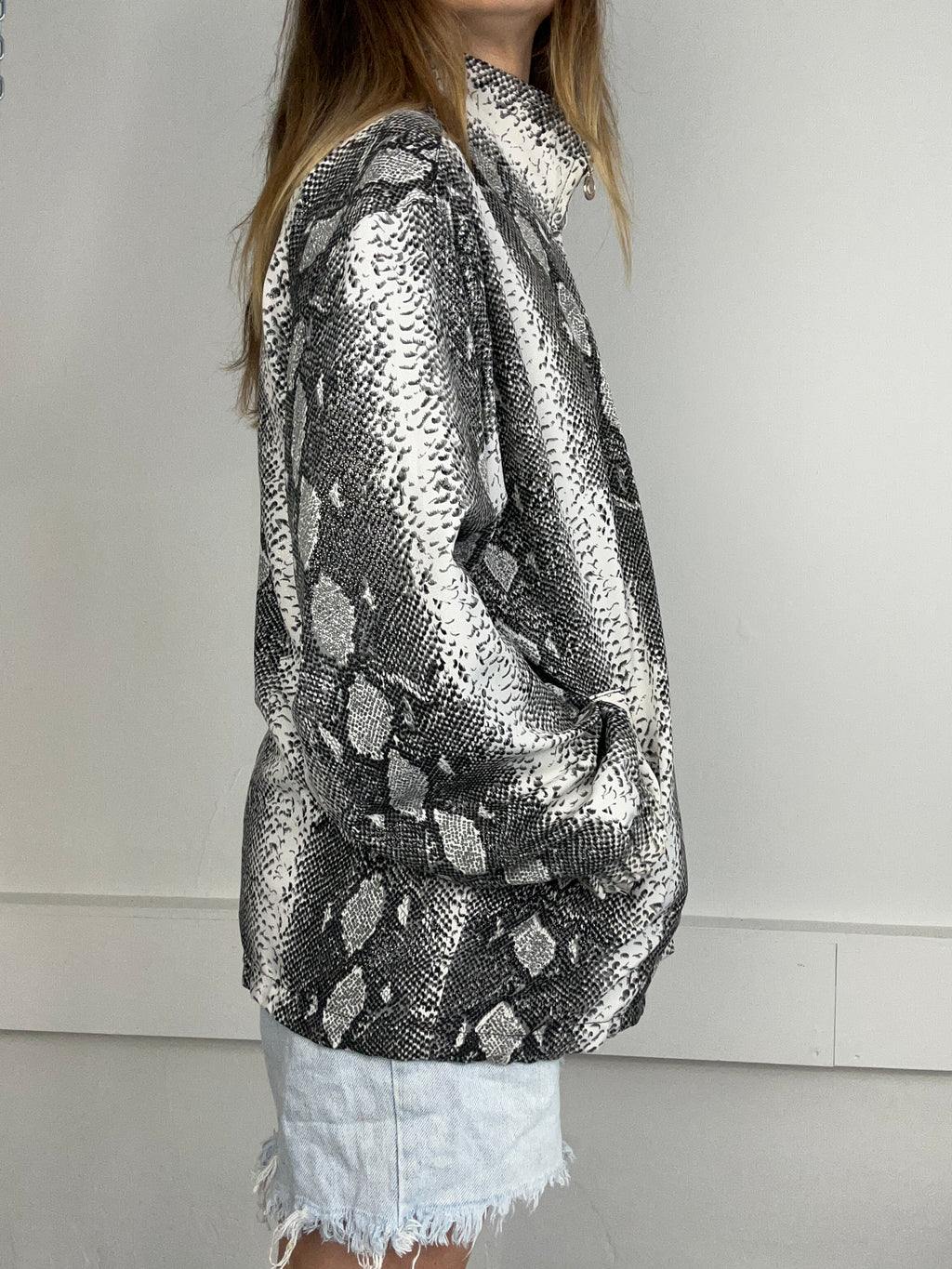 Snake Print Bomber Jacket Size M/L