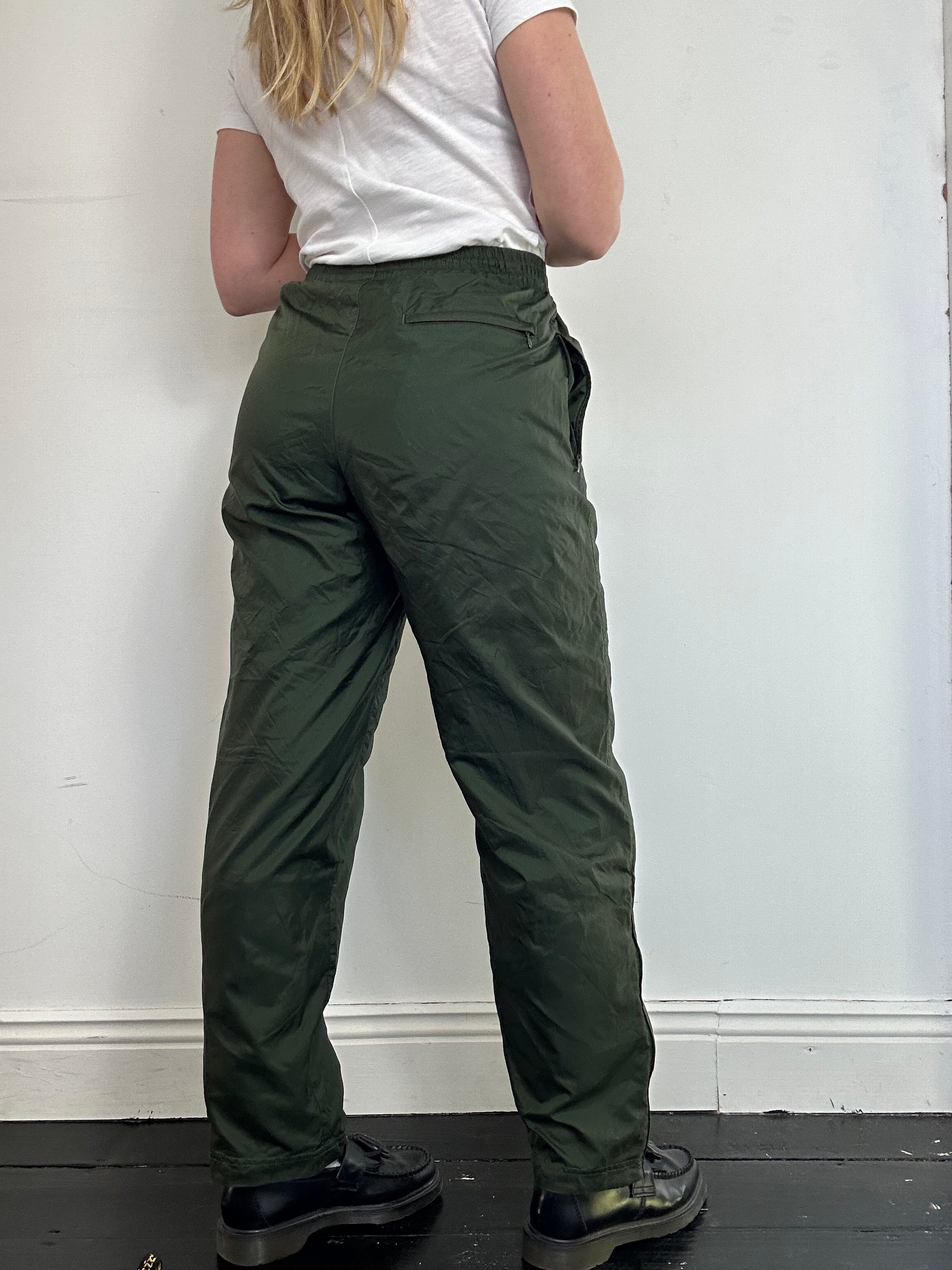 Green kaki Nike Tracksuit Bottoms Size s