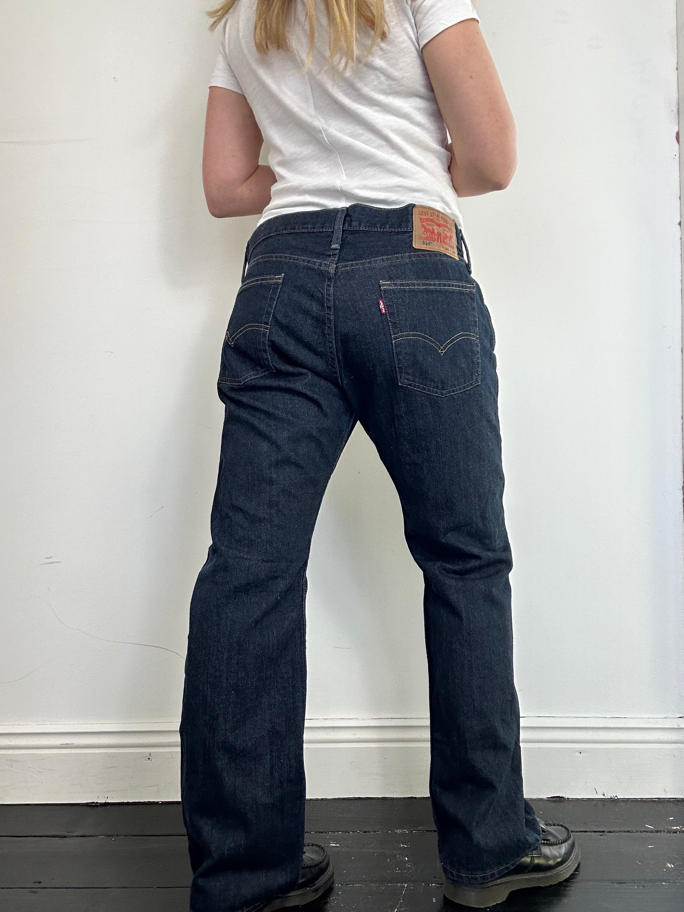 Levis 501 Indigo Mid Rise Jeans Size