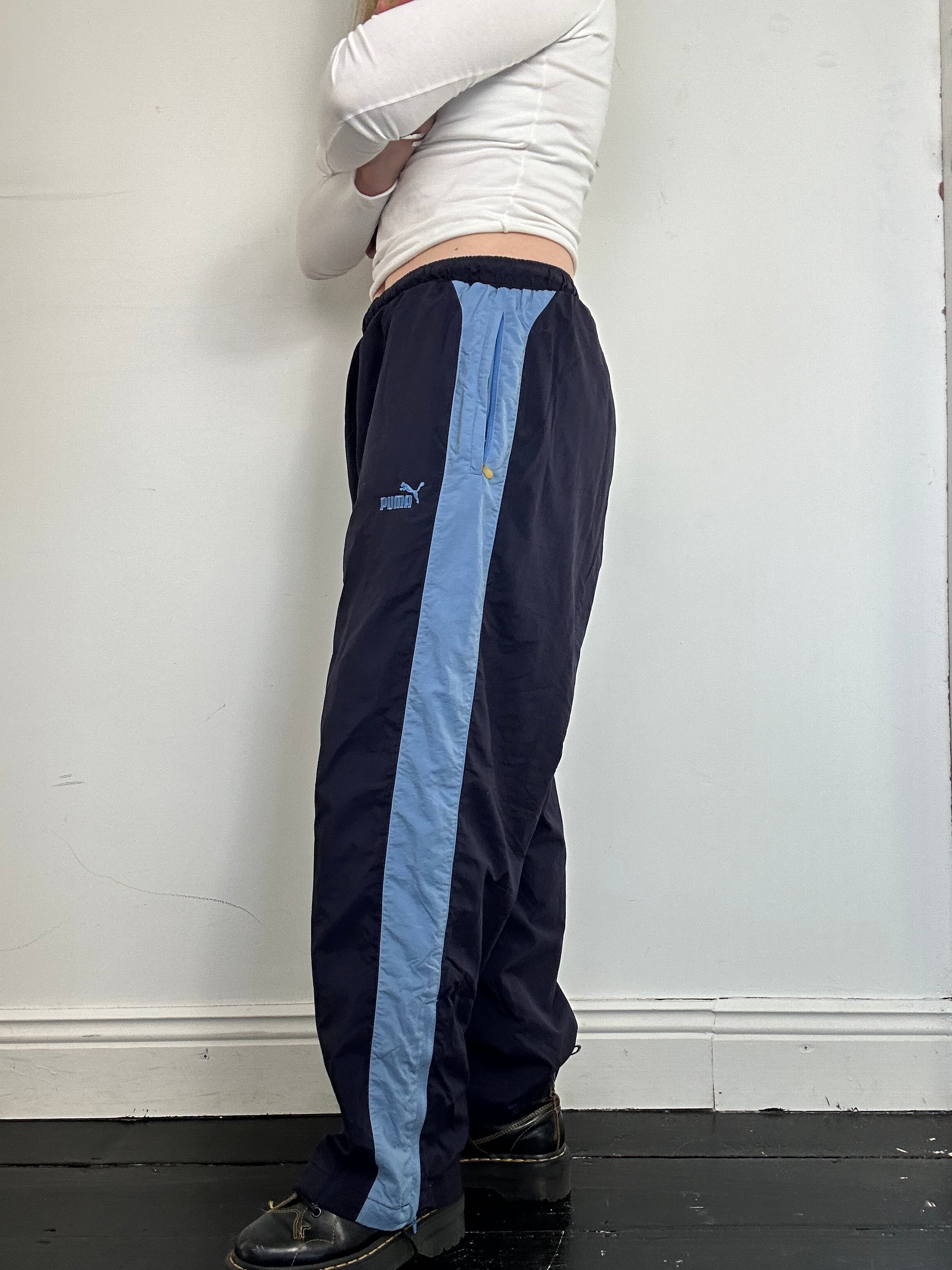 Puma Wide Leg baggie Tracksuit Bottoms