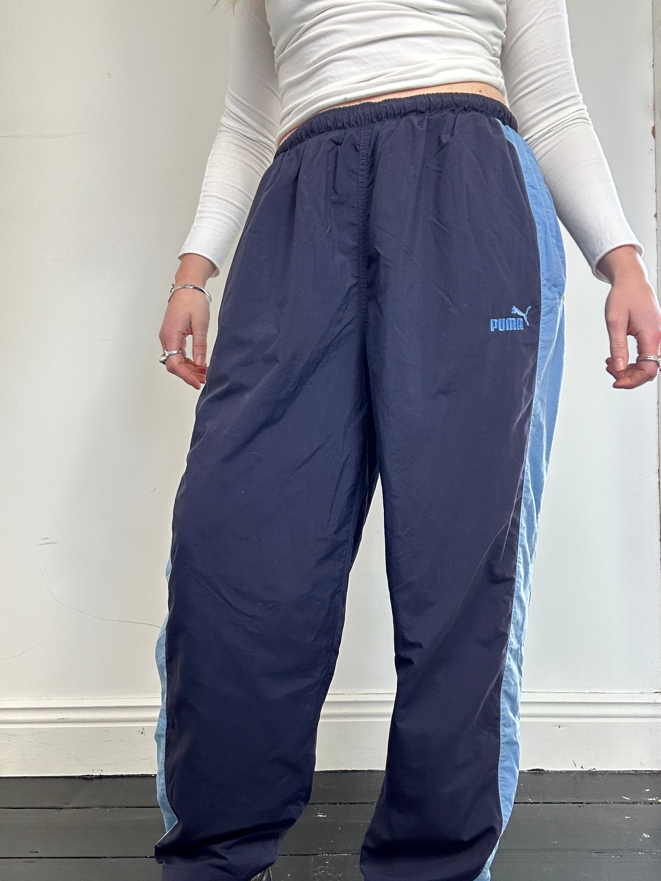 Puma Wide Leg baggie Tracksuit Bottoms