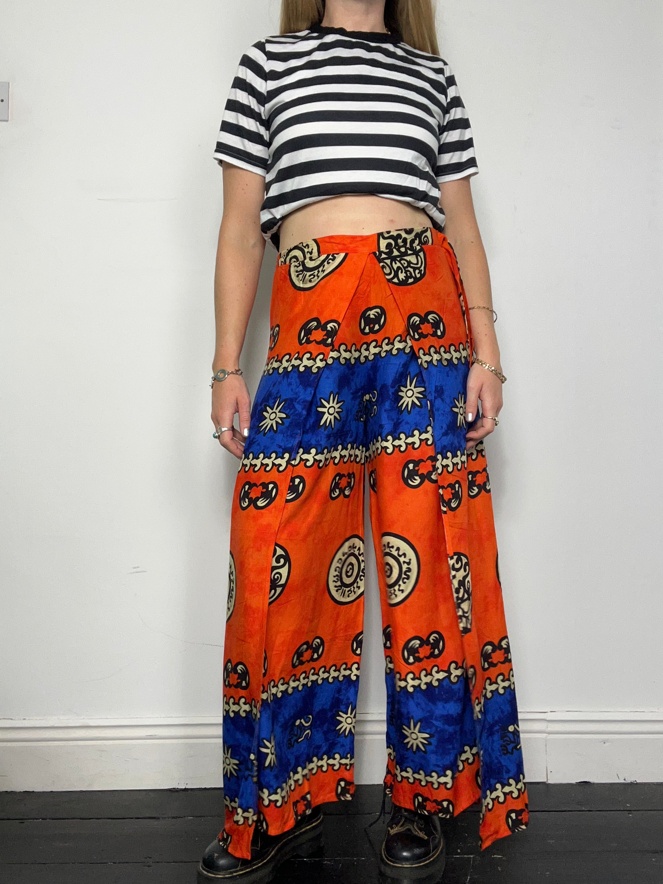 Orange Wide Leg Pants Size 10/12