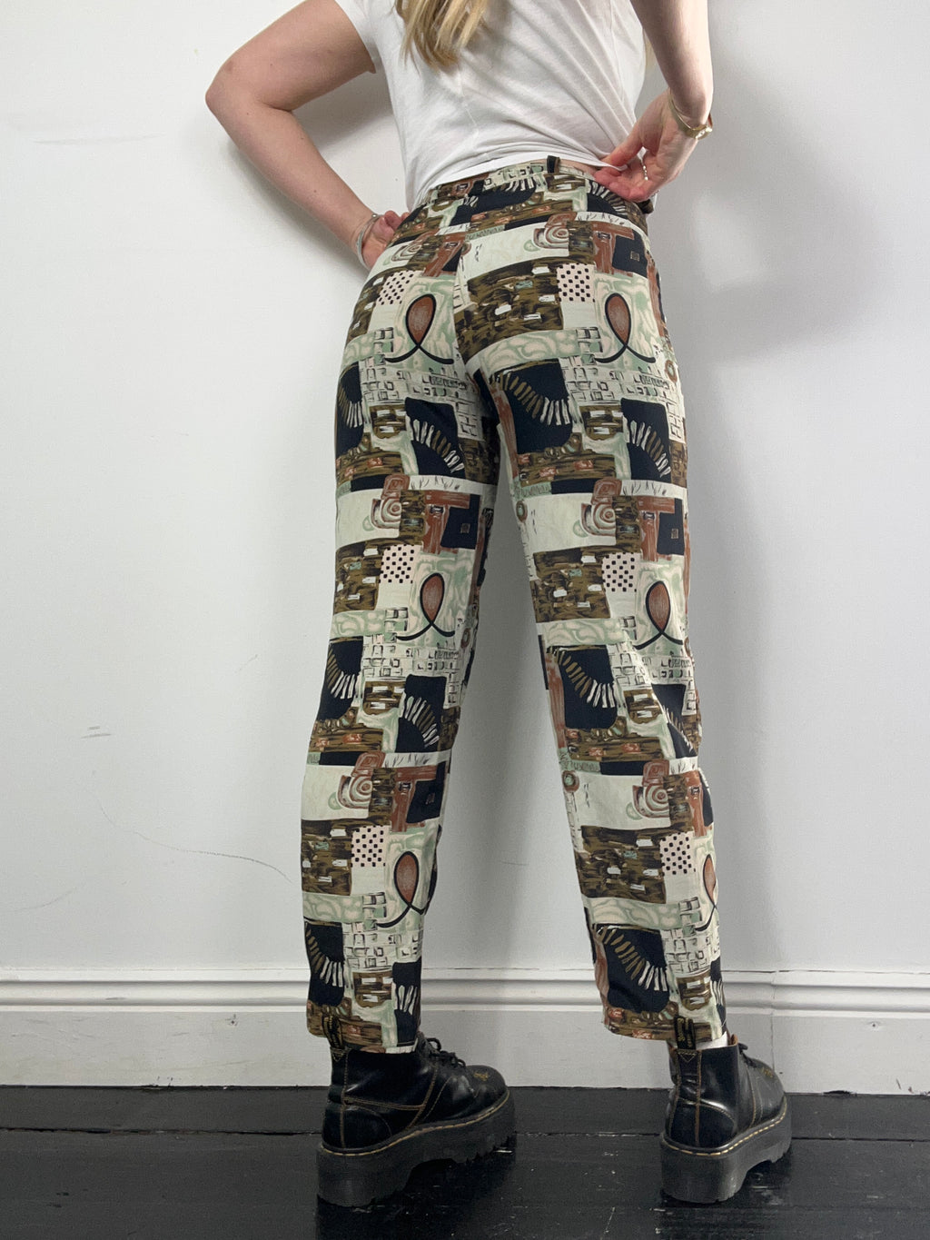 80's Print Pants Size 8