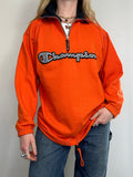Champion Orange Half Zip Sweater Size M