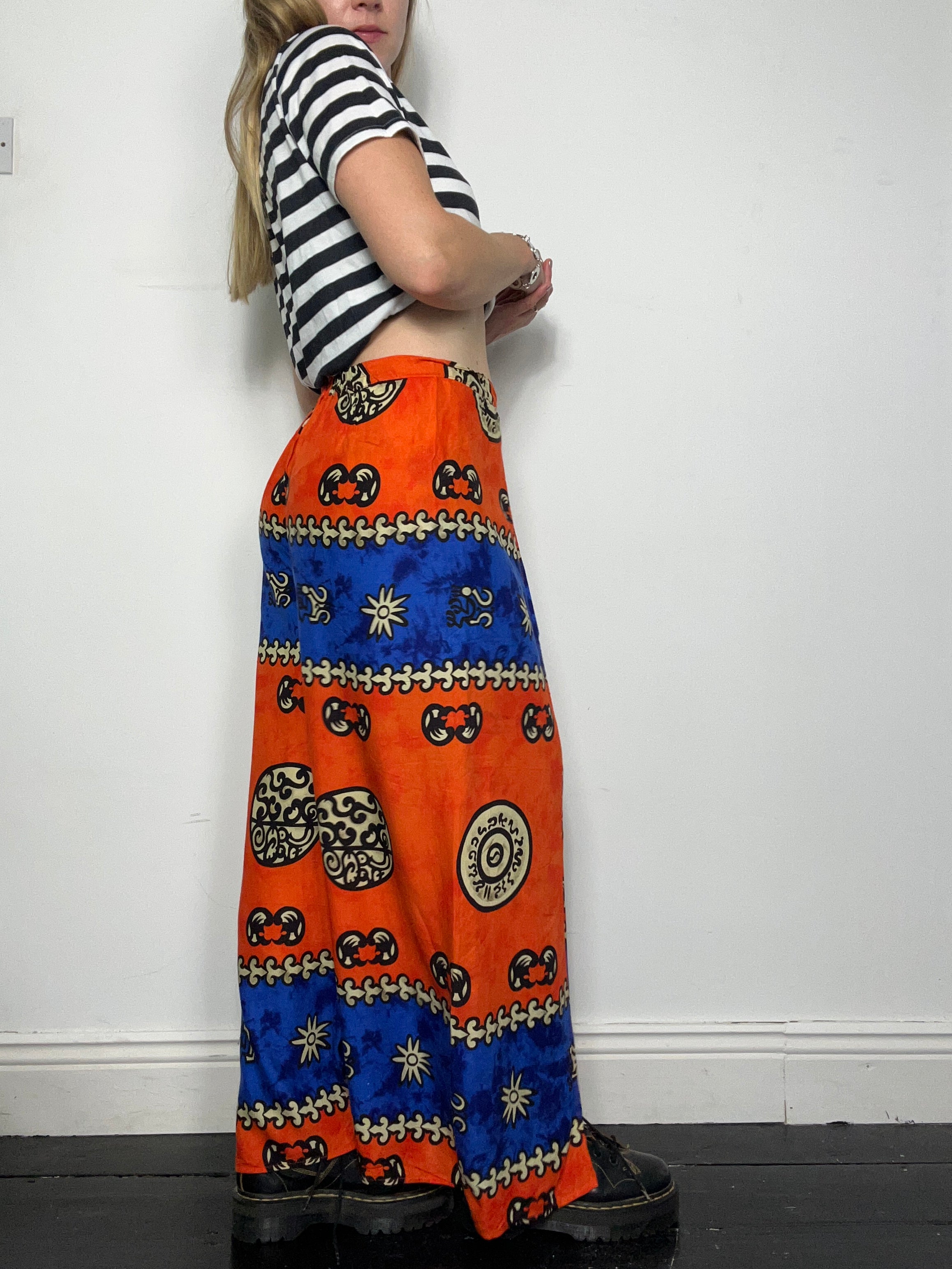 Orange Wide Leg Pants Size 10/12