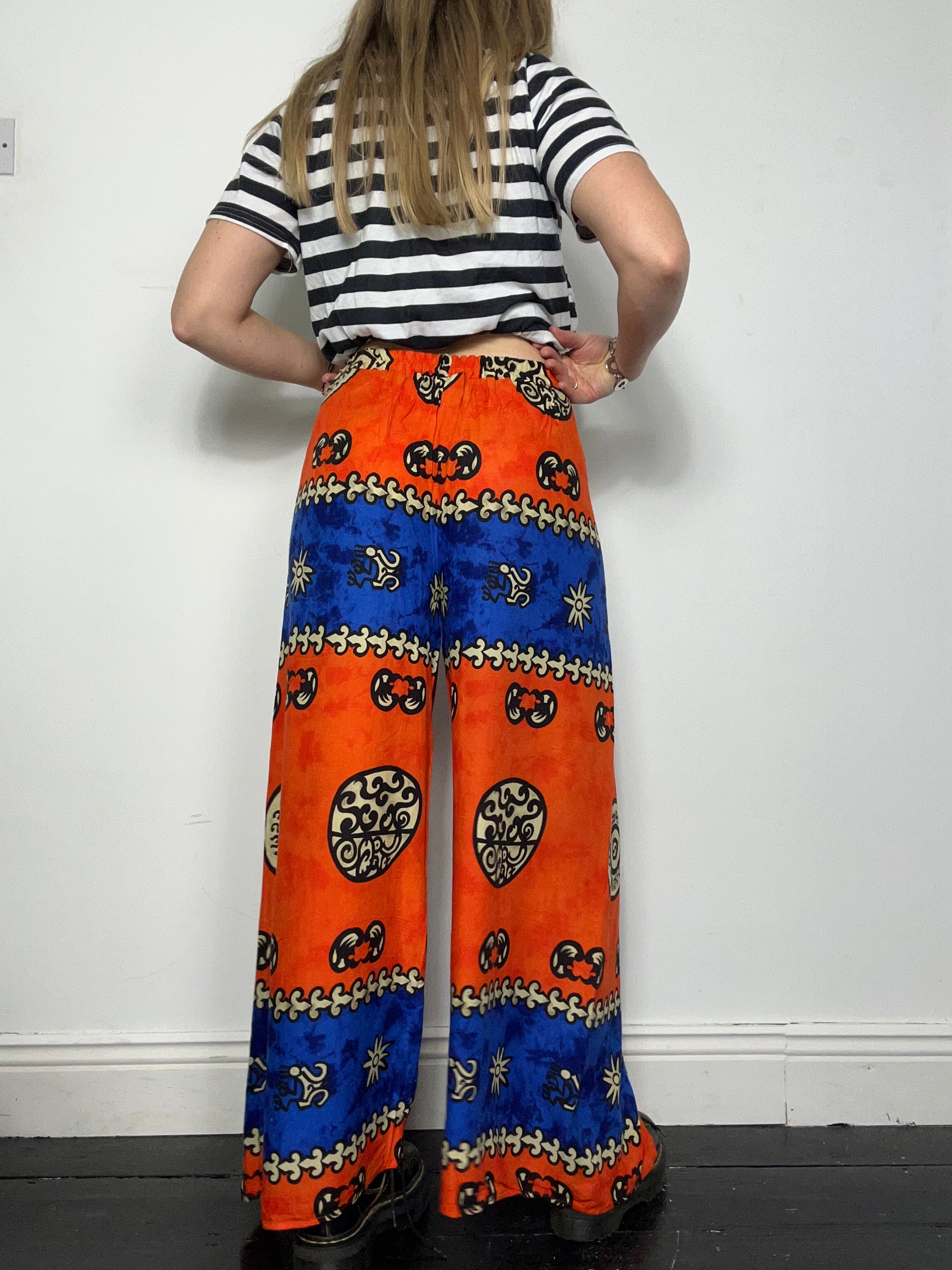 Orange Wide Leg Pants Size 10/12