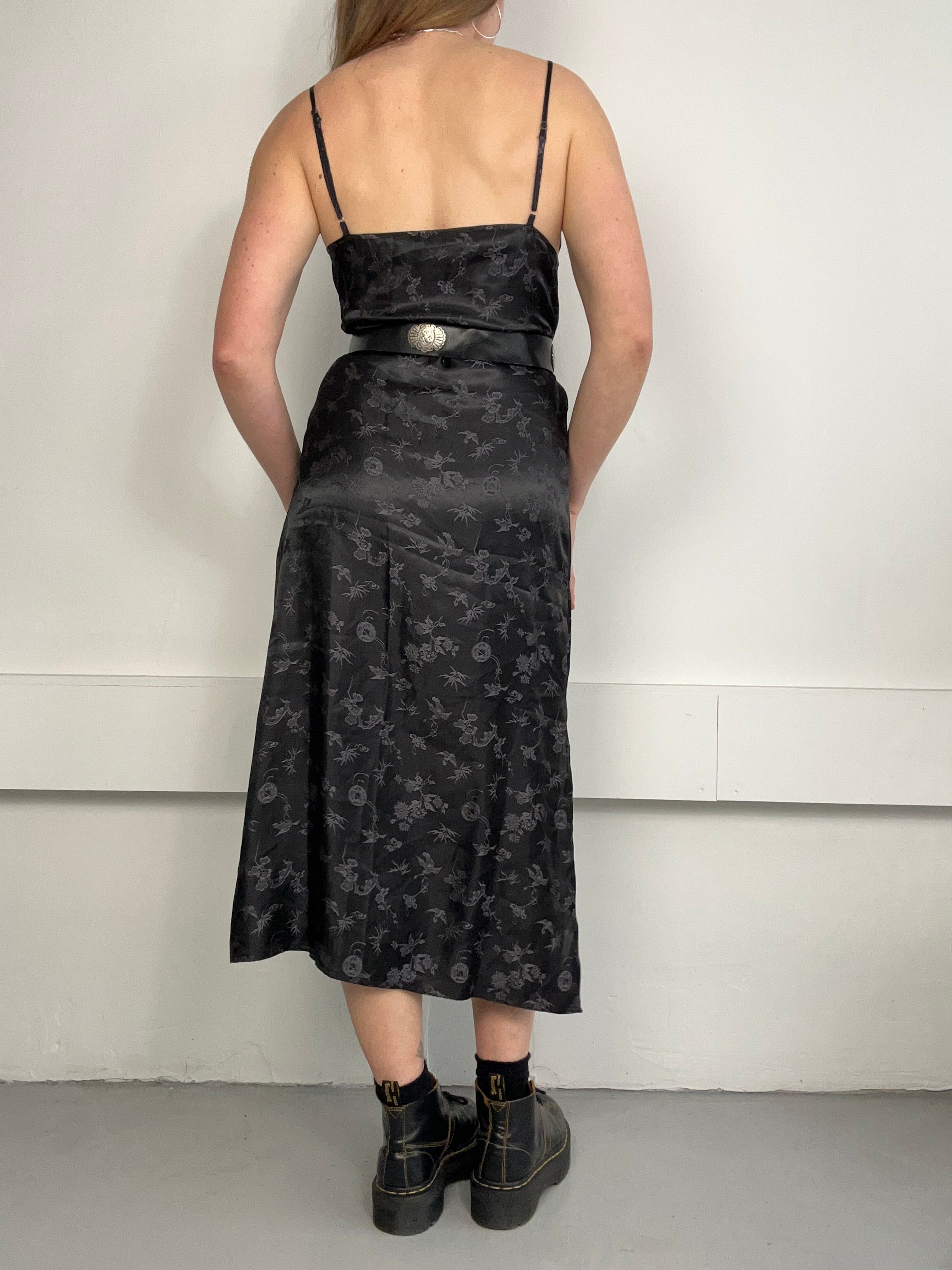 Silk Black Slip Dress Size 10