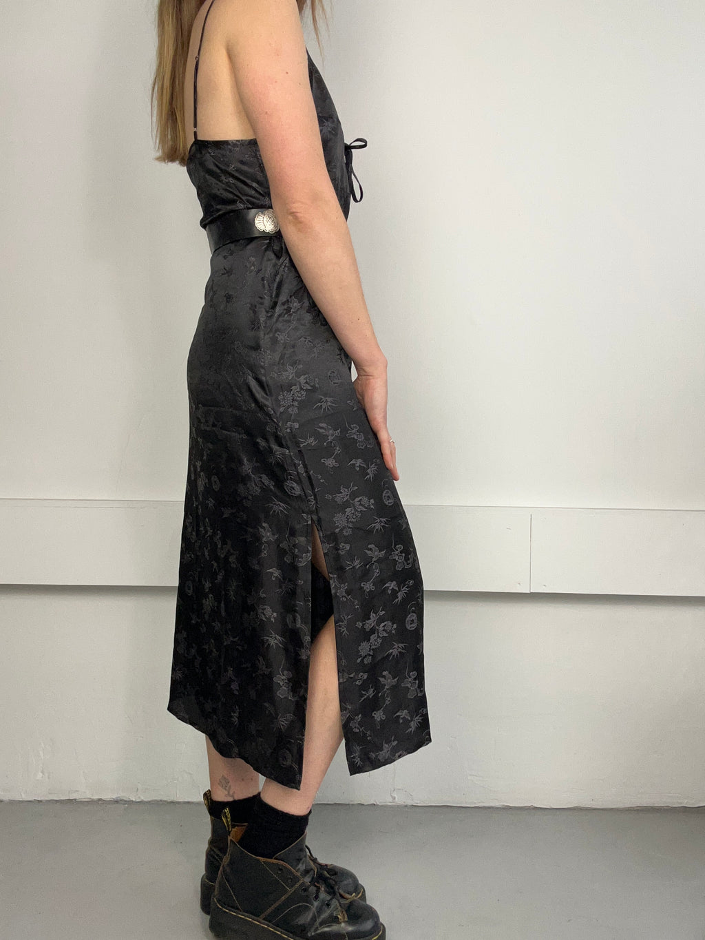 Silk Black Slip Dress Size 10