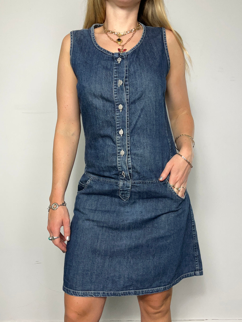 90's Denim Mini Dress Size 12
