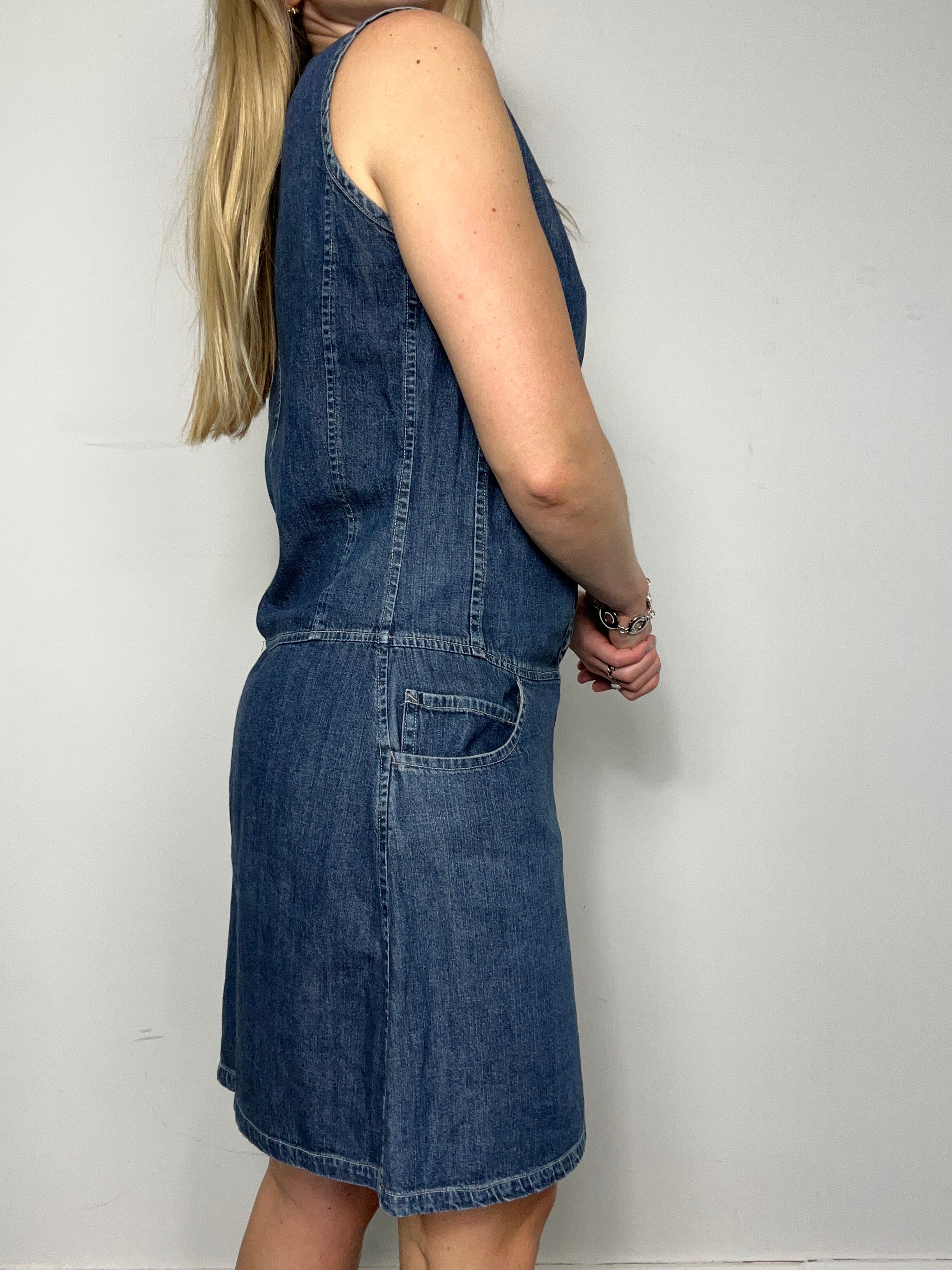 90's Denim Mini Dress Size 12