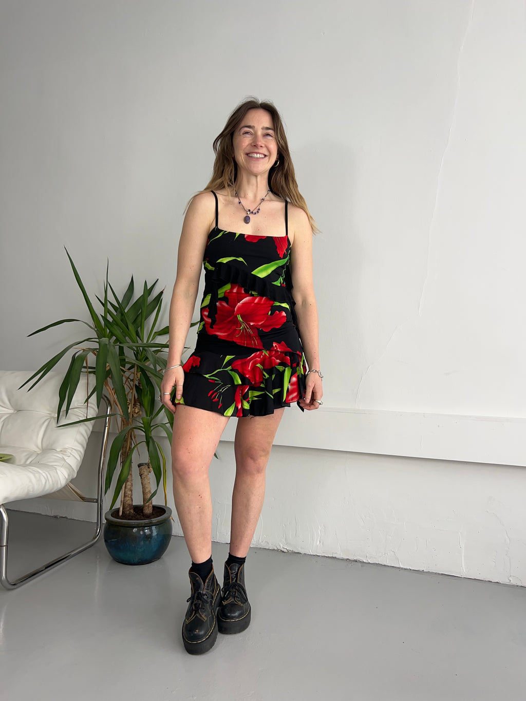 Flroal Ruffle Two piece Set Size 10