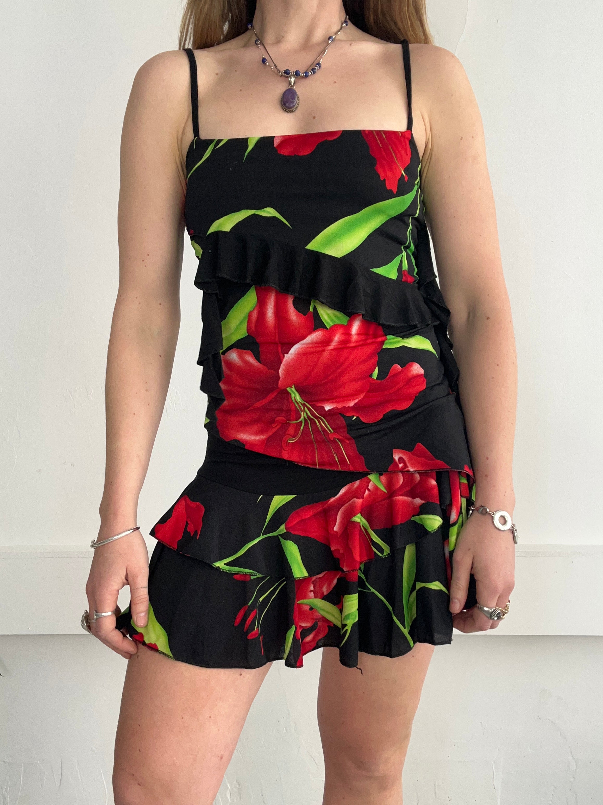 Flroal Ruffle Two piece Set Size 10