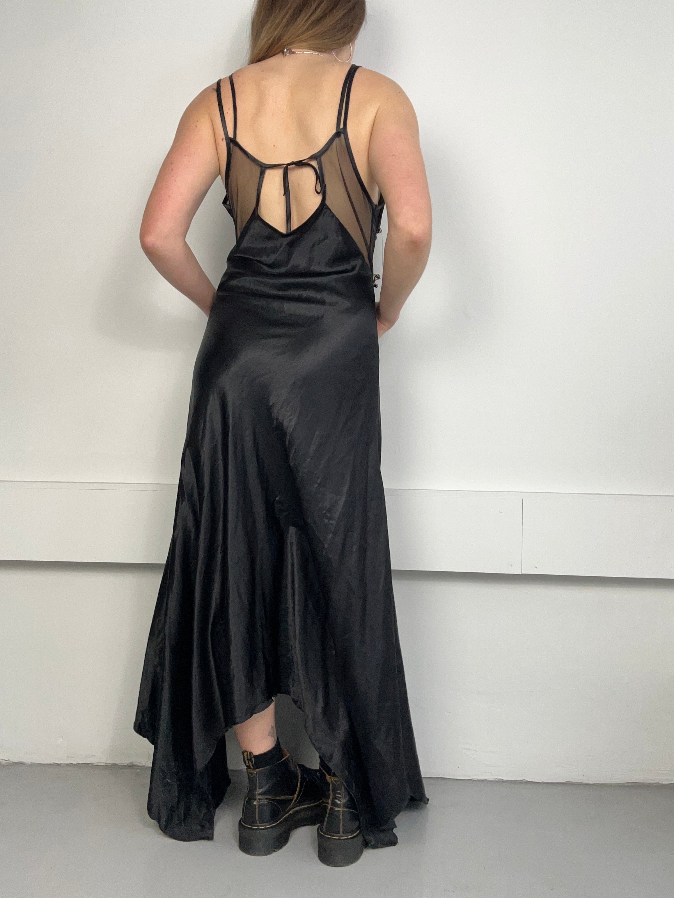 Black Embellished Slip Dress Size 10