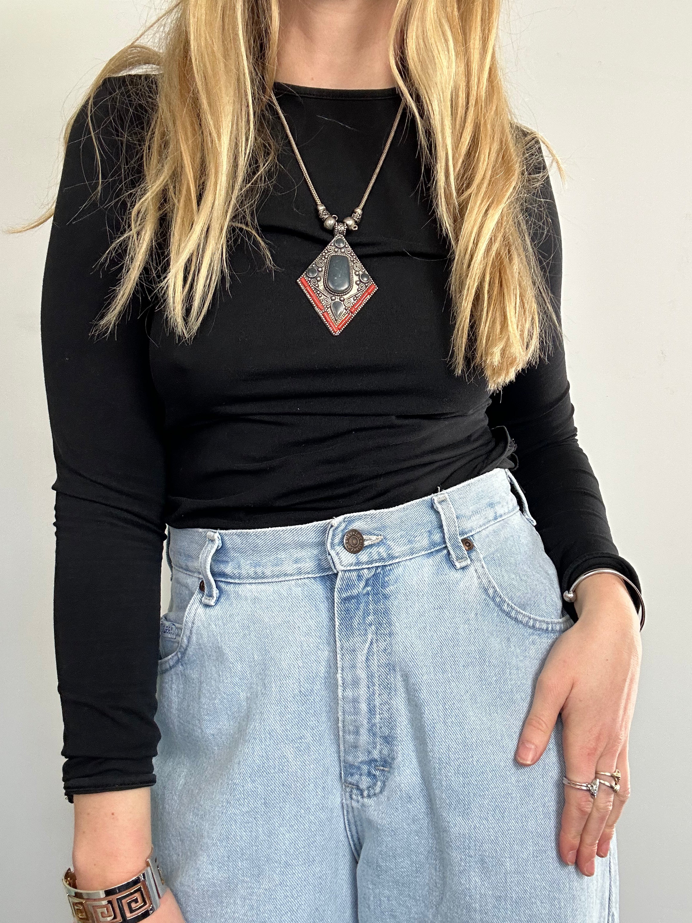 Morrocan Beaded Pendant Necklace