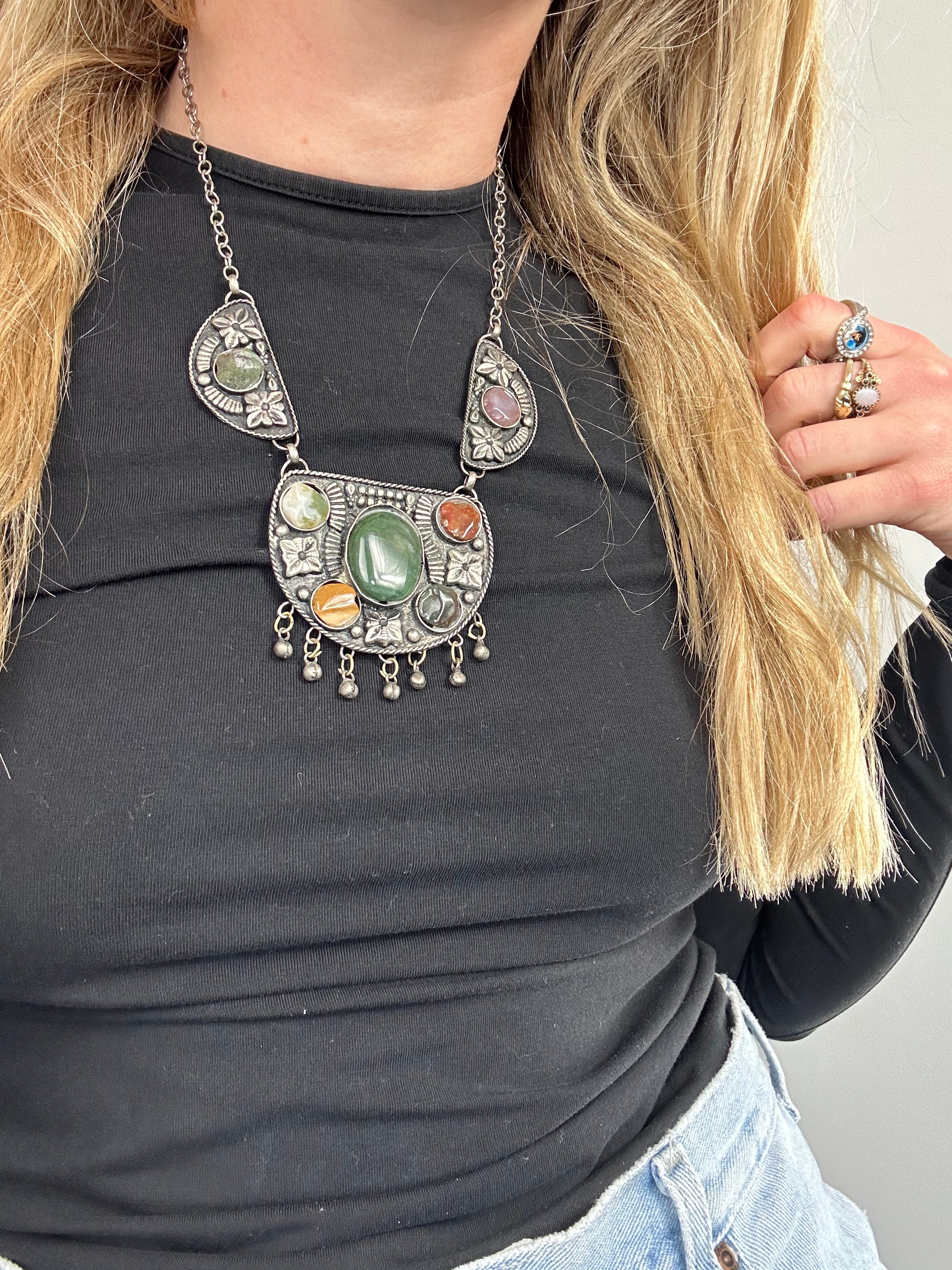 Moroccan Silver Plated Necklace