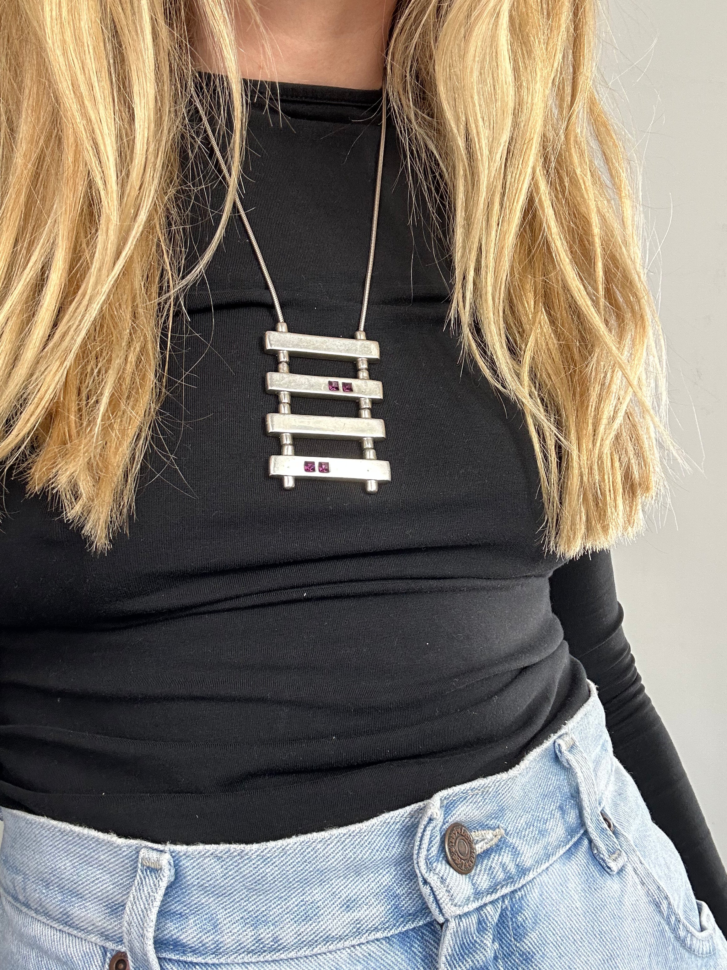 Silver Ladder Necklace