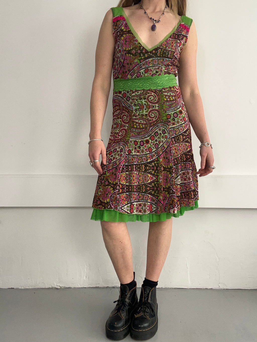 Mesh Flroal Mini Dress Size 12