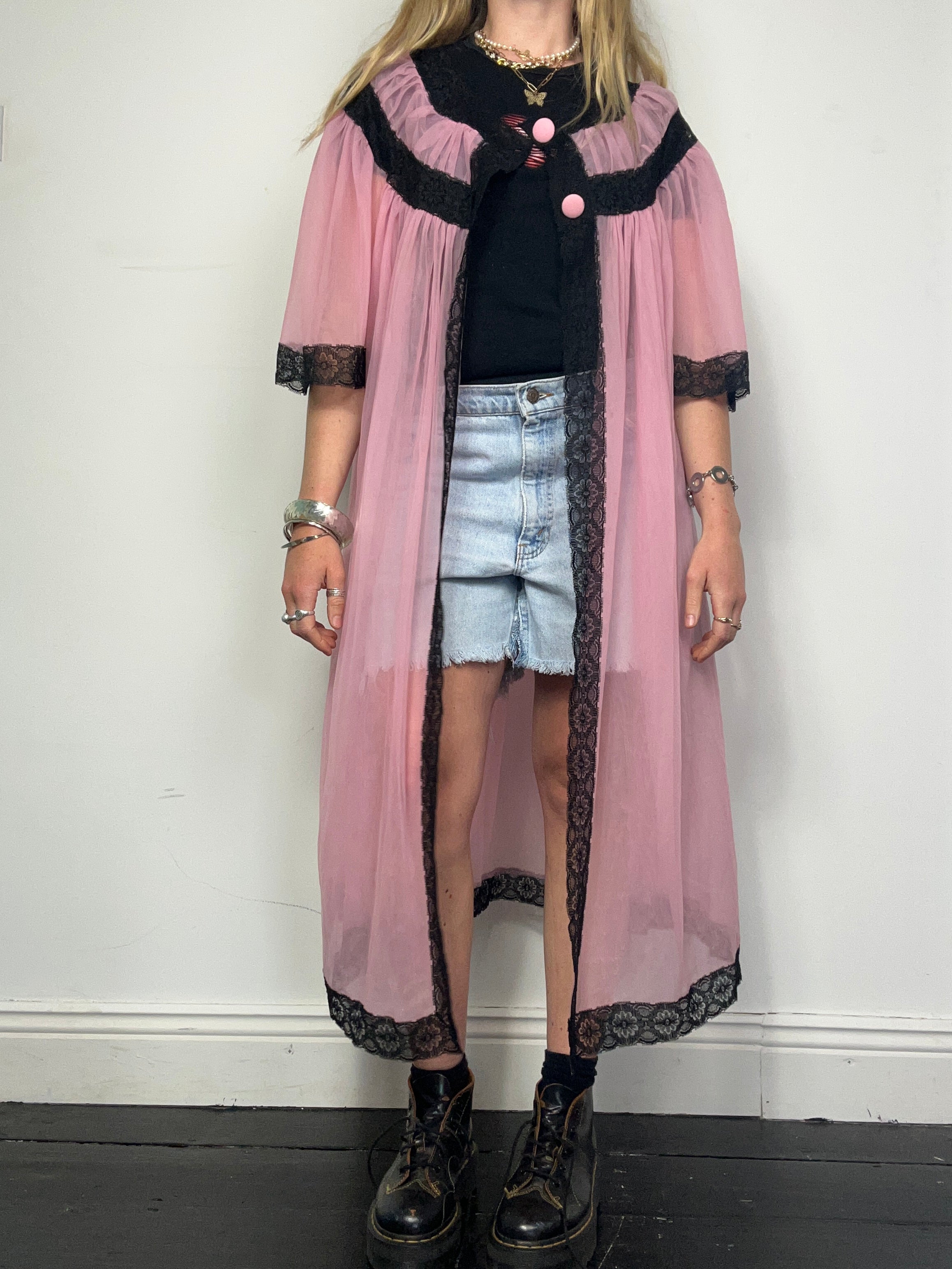Pink 1970's Kimono Size L