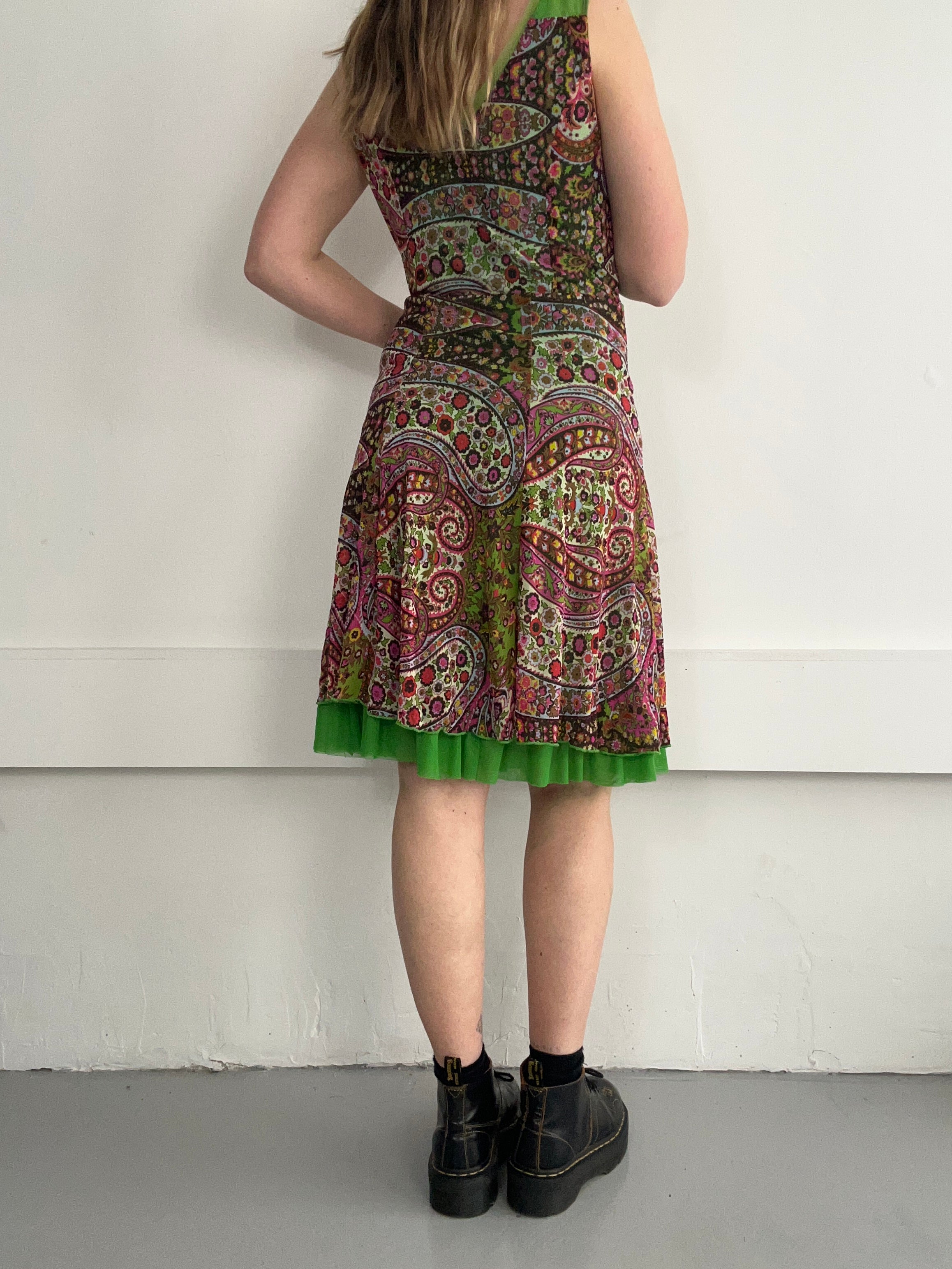 Mesh Flroal Mini Dress Size 12