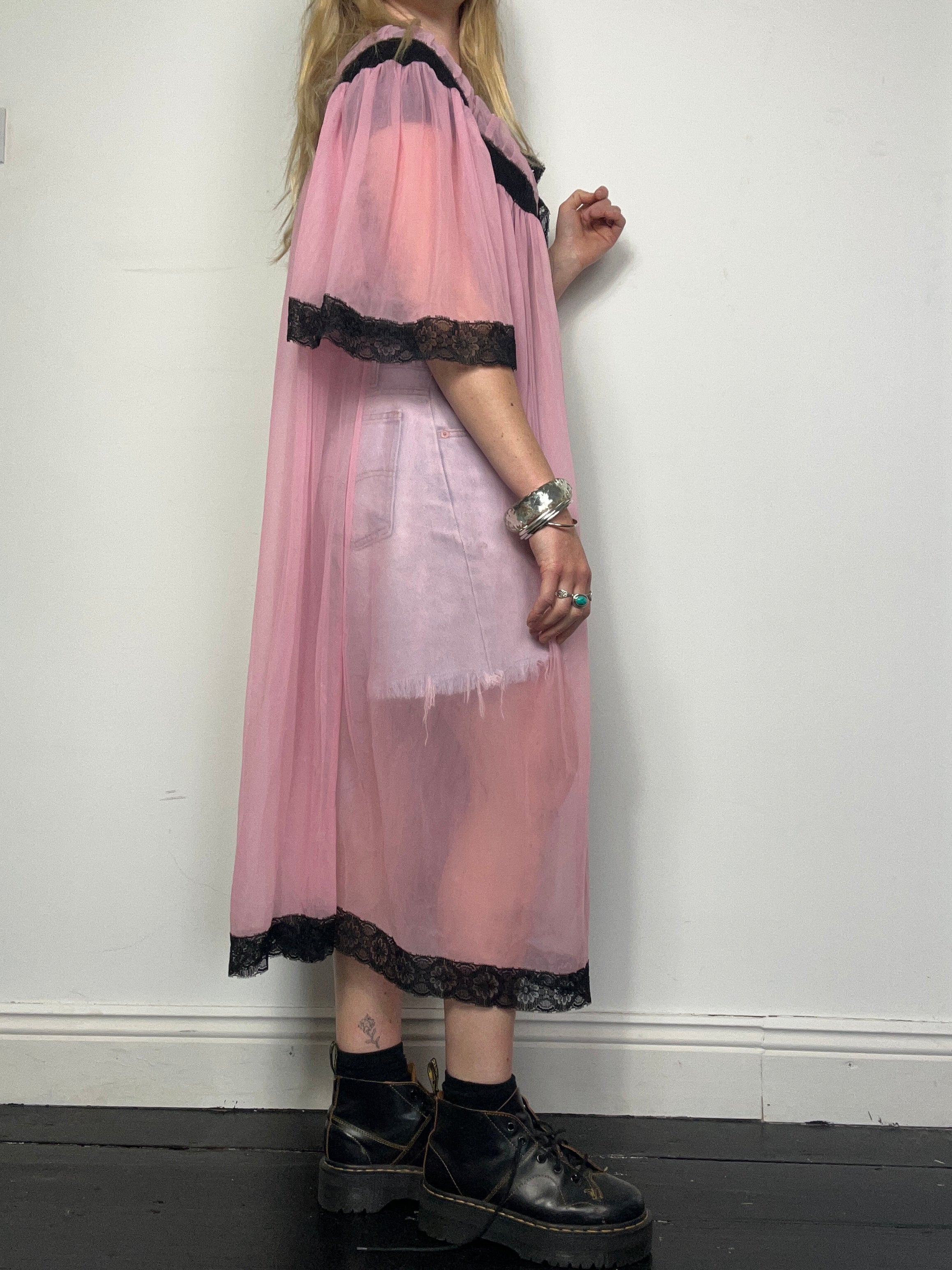 Pink 1970's Kimono Size L