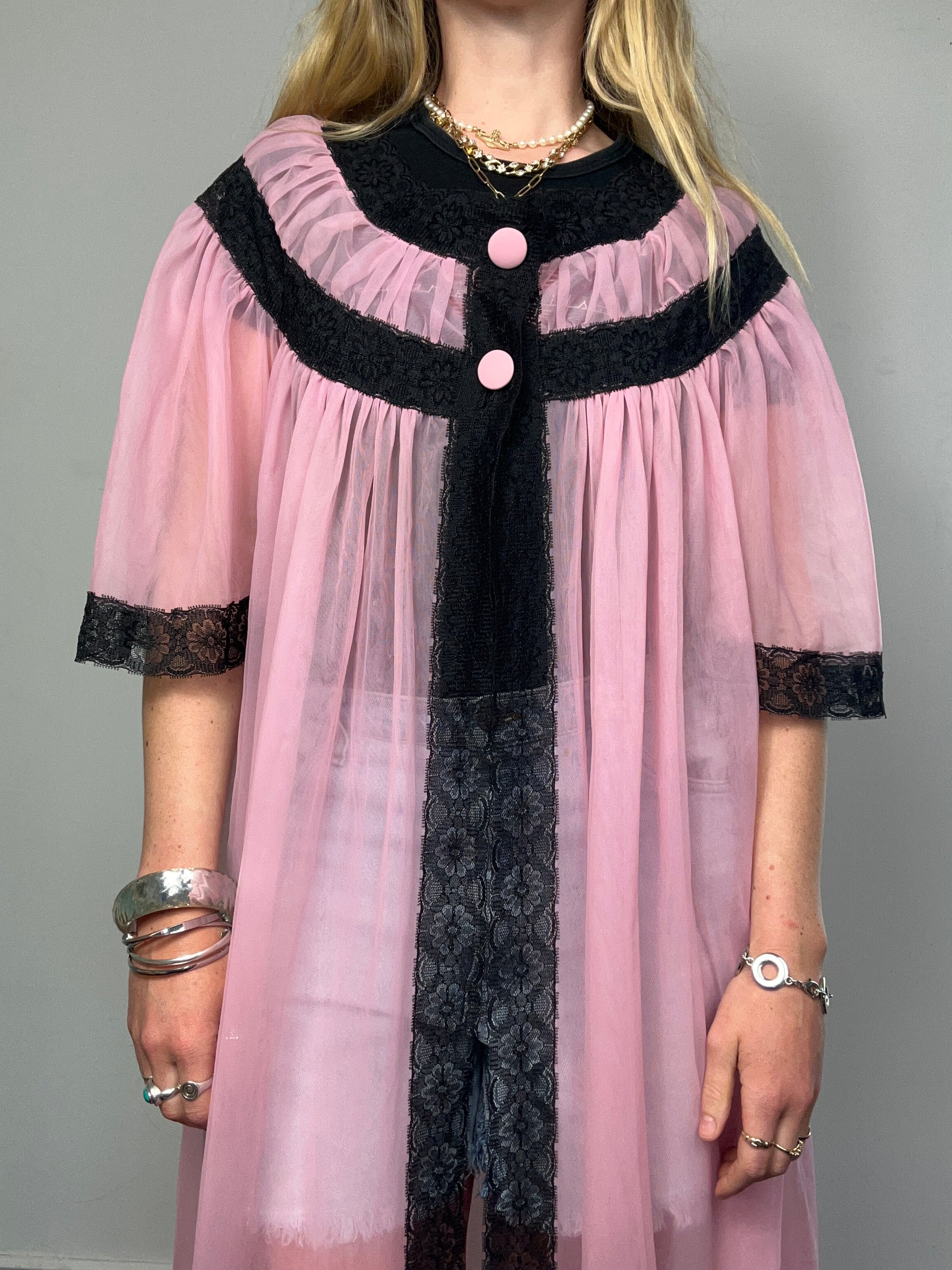 Pink 1970's Kimono Size L
