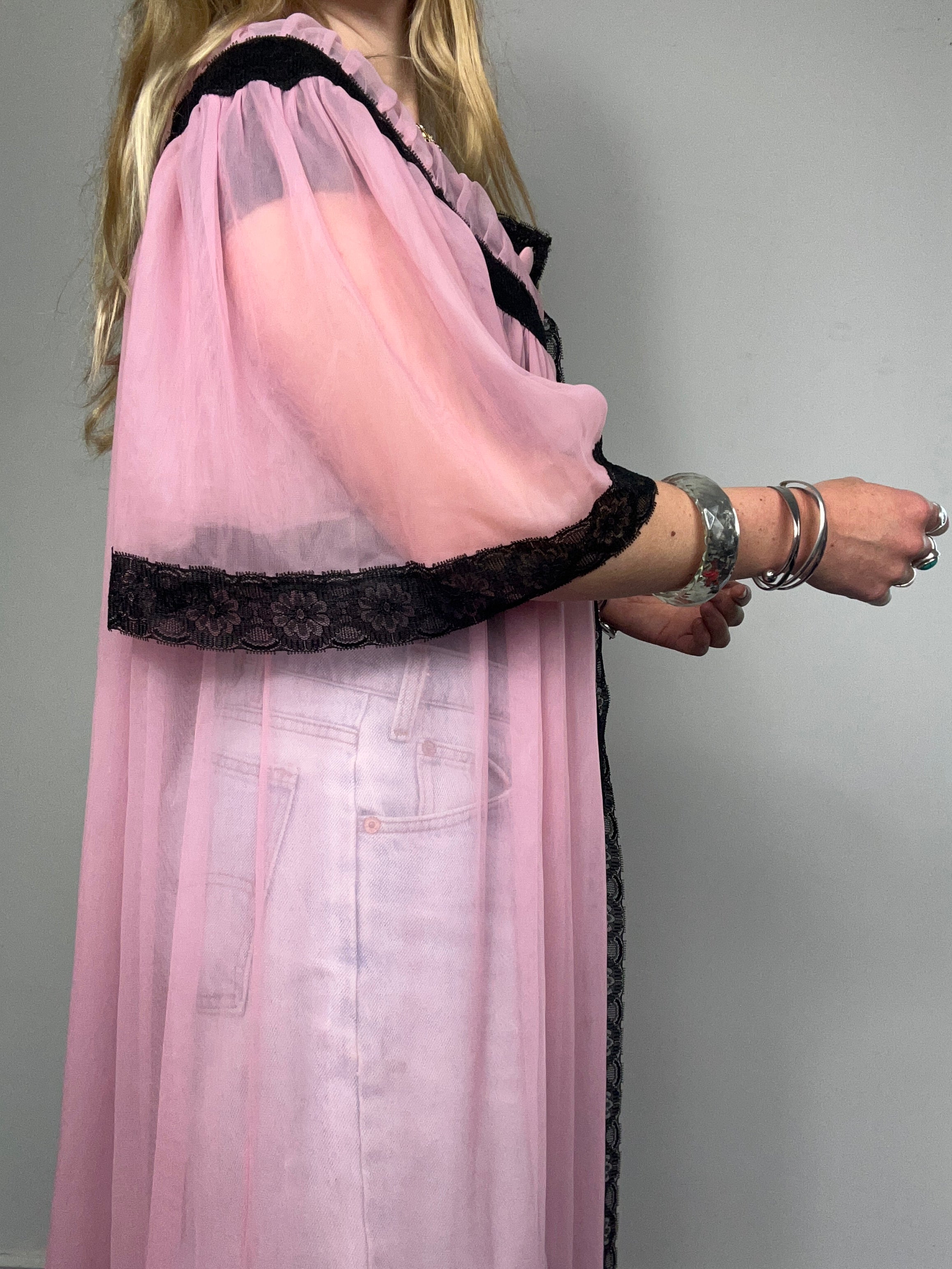 Pink 1970's Kimono Size L