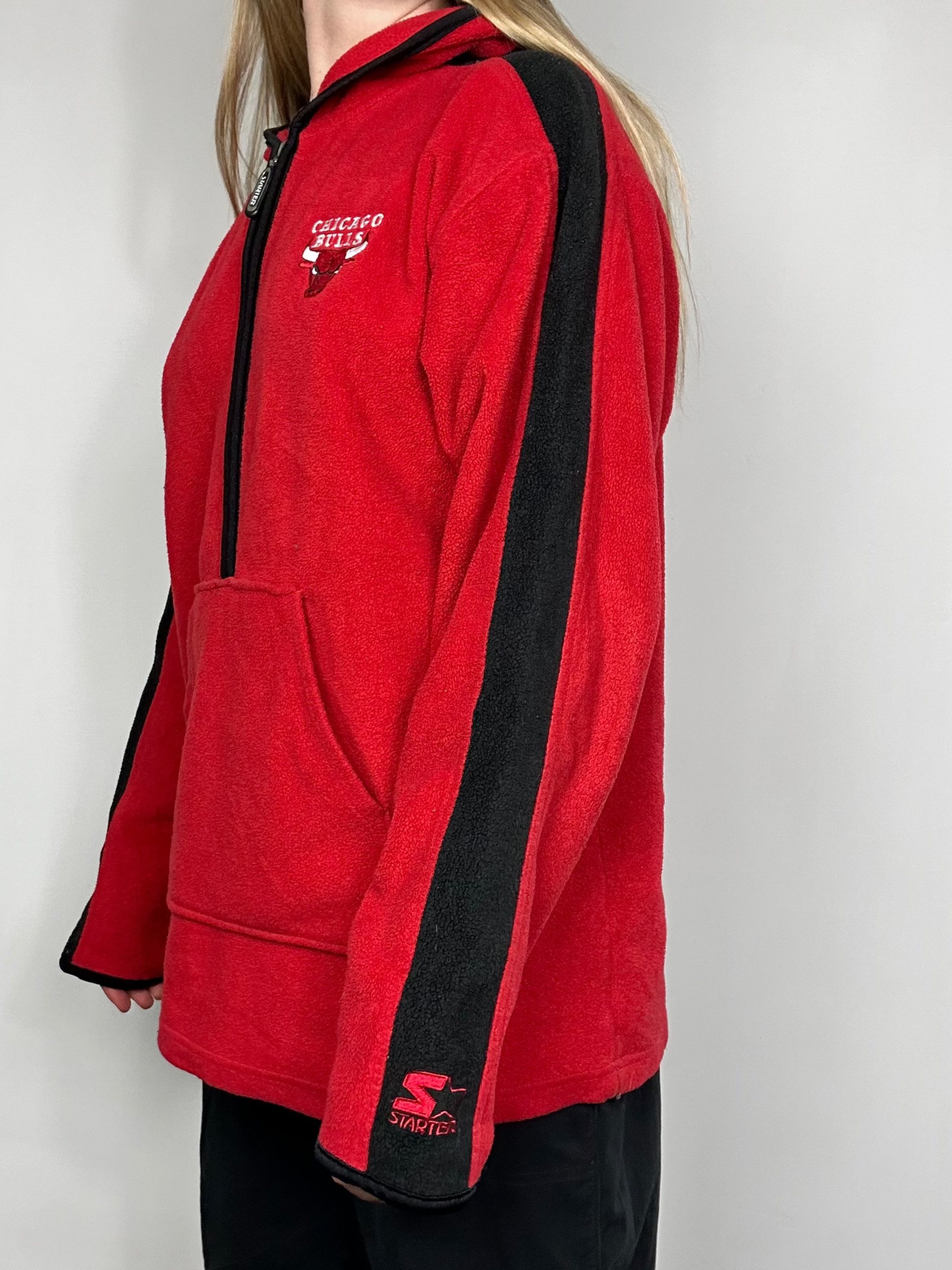 Chicago Red Half Zip Fleece Size L