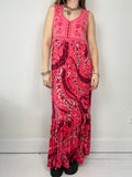 Pink Paisley Maxi Dress Size 12