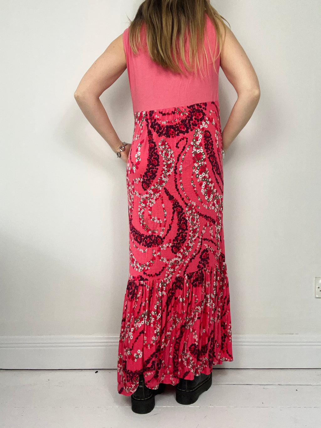 Pink Paisley Maxi Dress Size 12