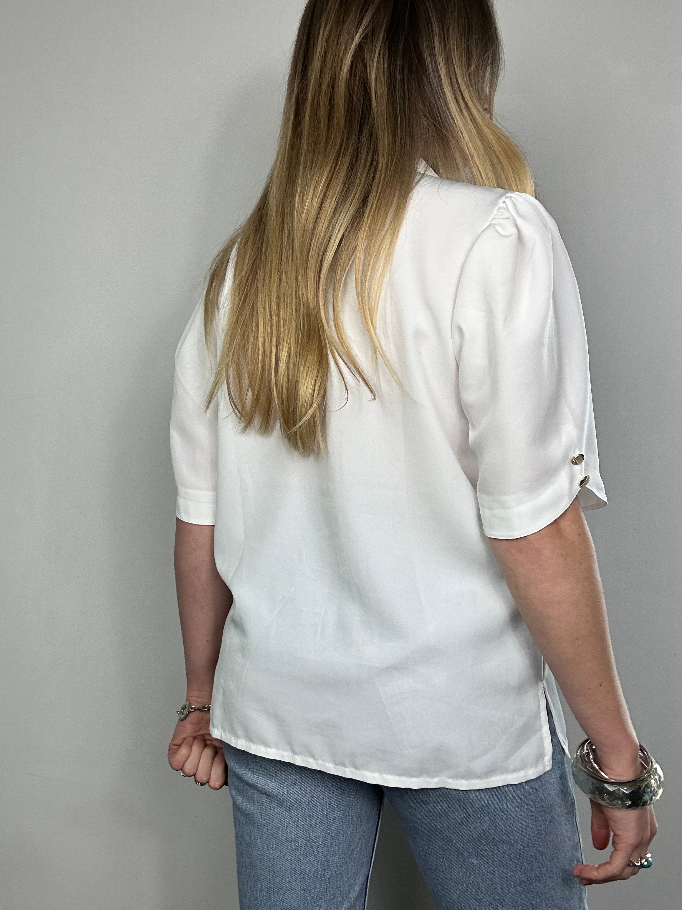 White 80's Shirt Size 12