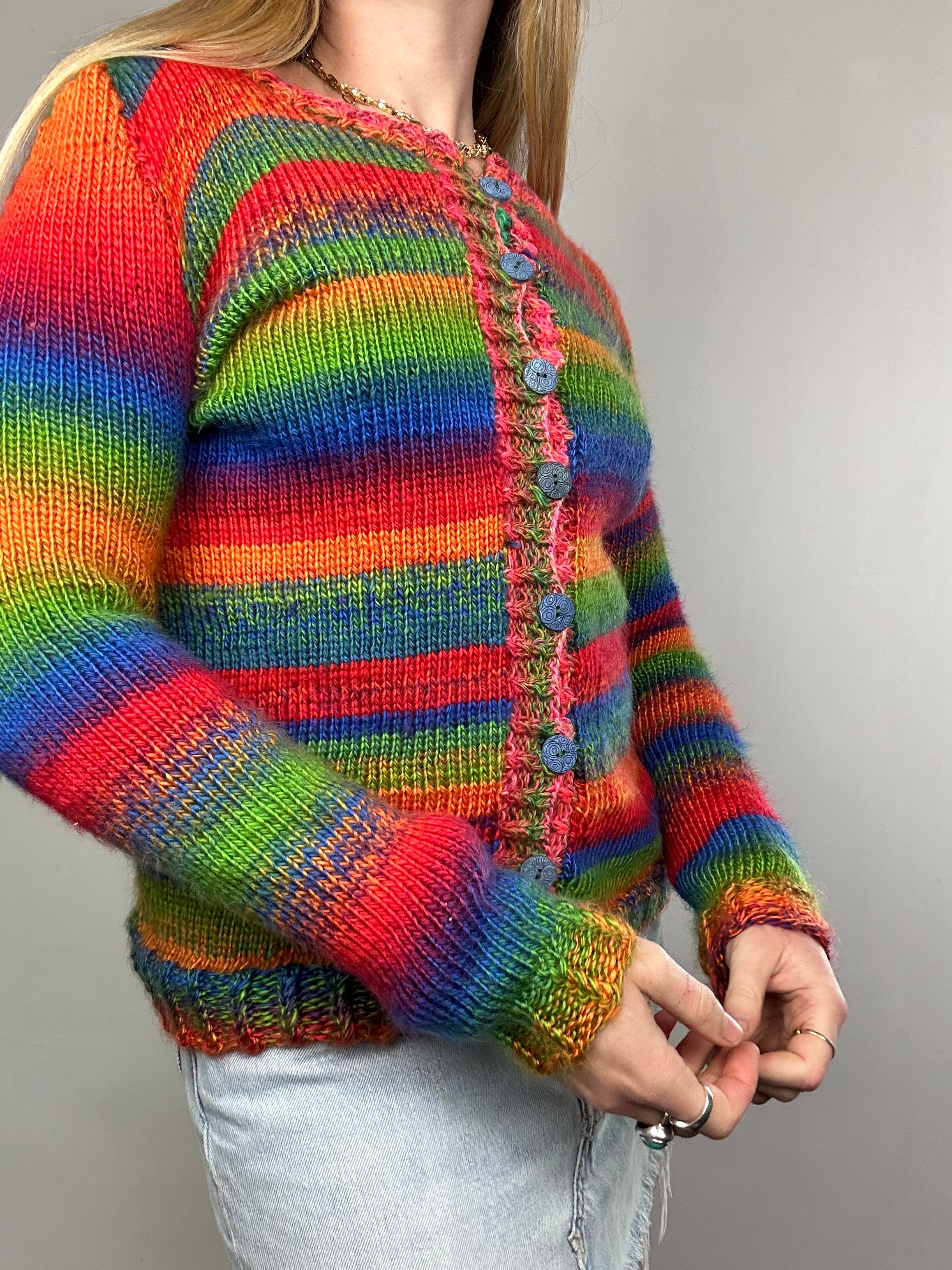 Knit Striped Cardigan Size 8/10