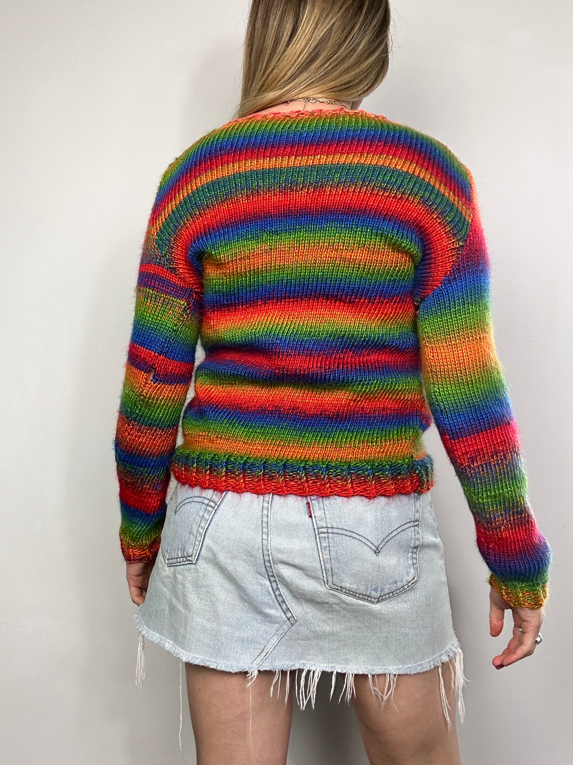 Knit Striped Cardigan Size 8/10