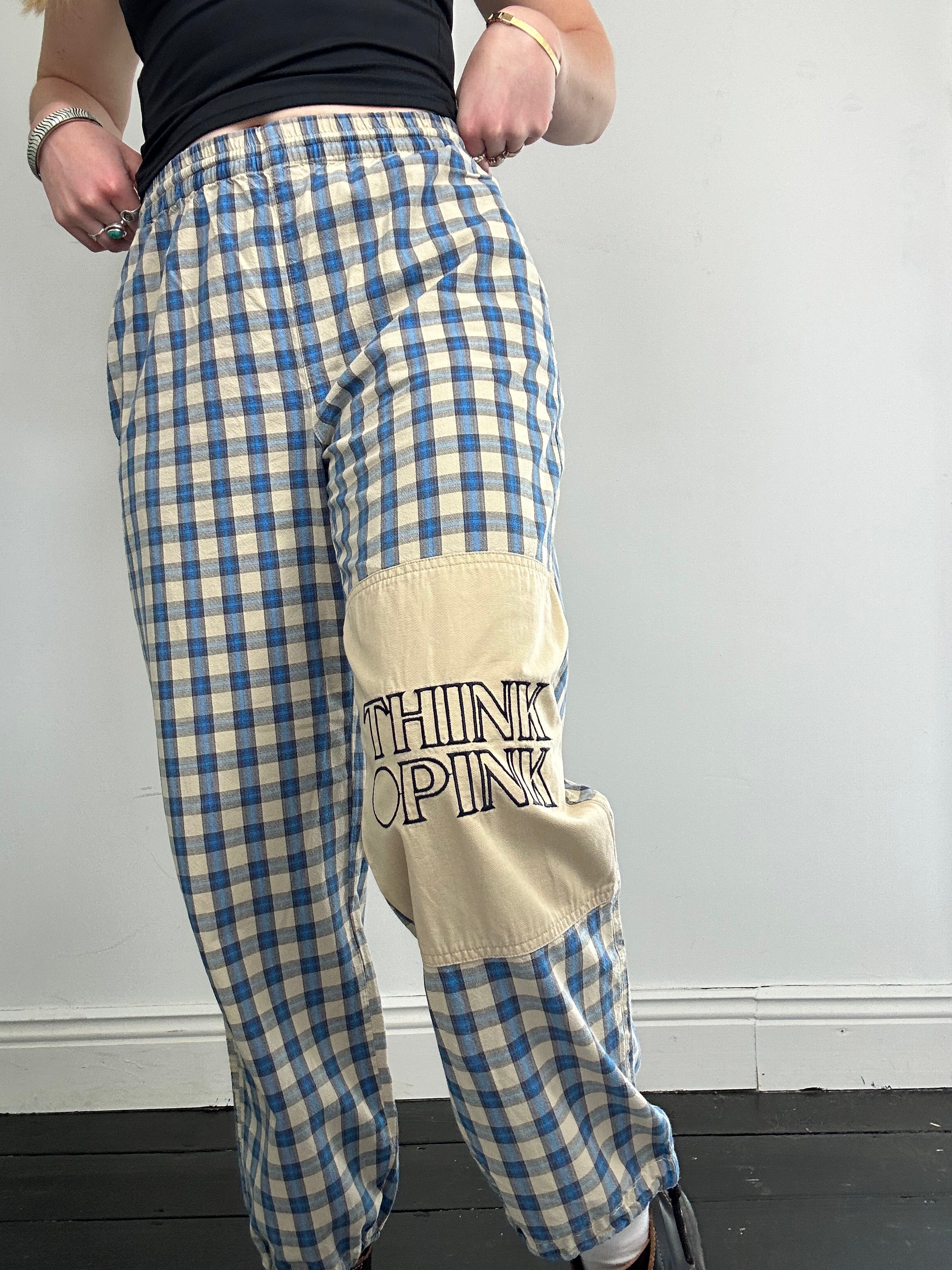 Think Pink Tartan Rock Climbing Pants Size 10