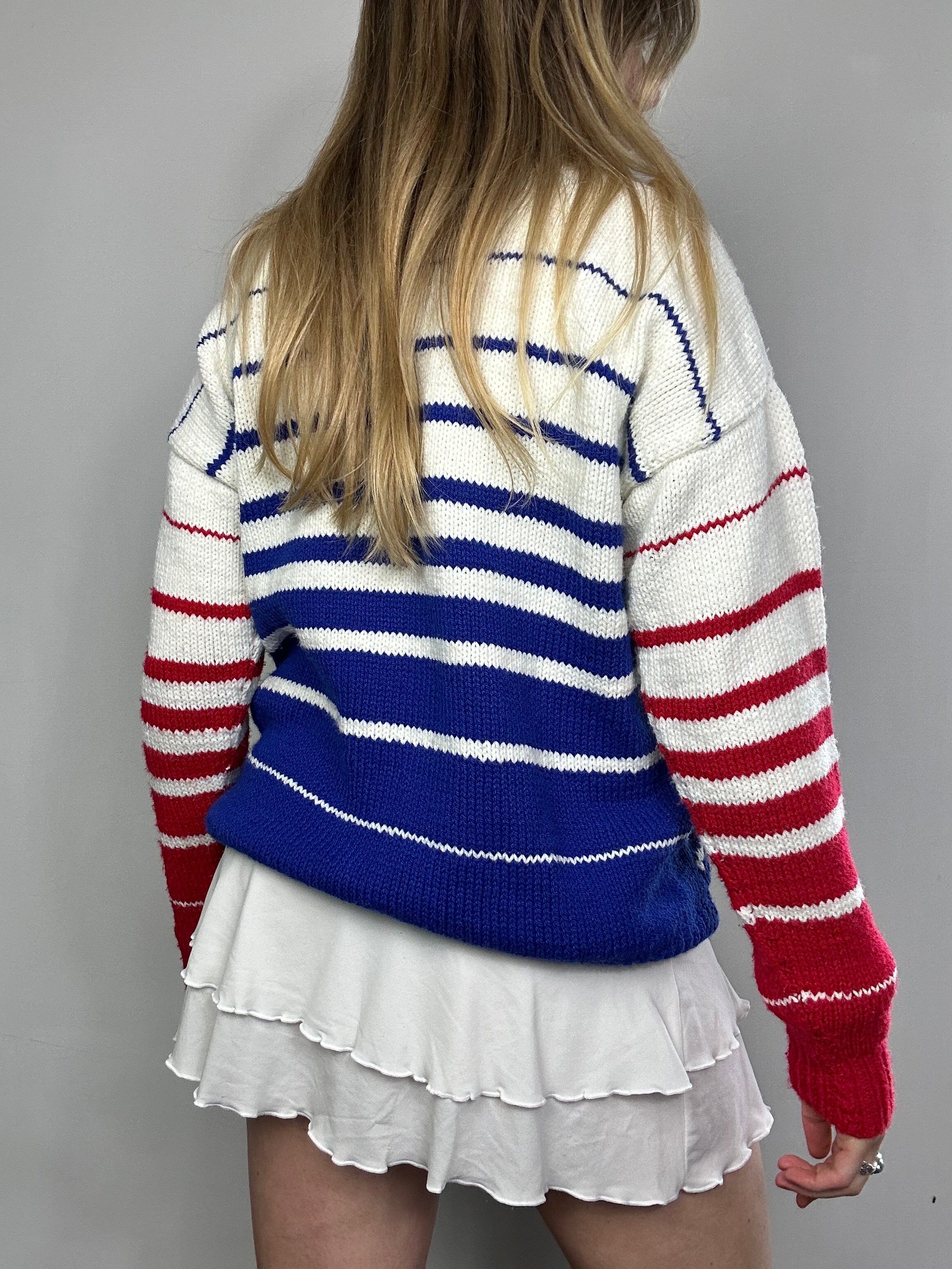 Knitted Sail Sweater Size S/M
