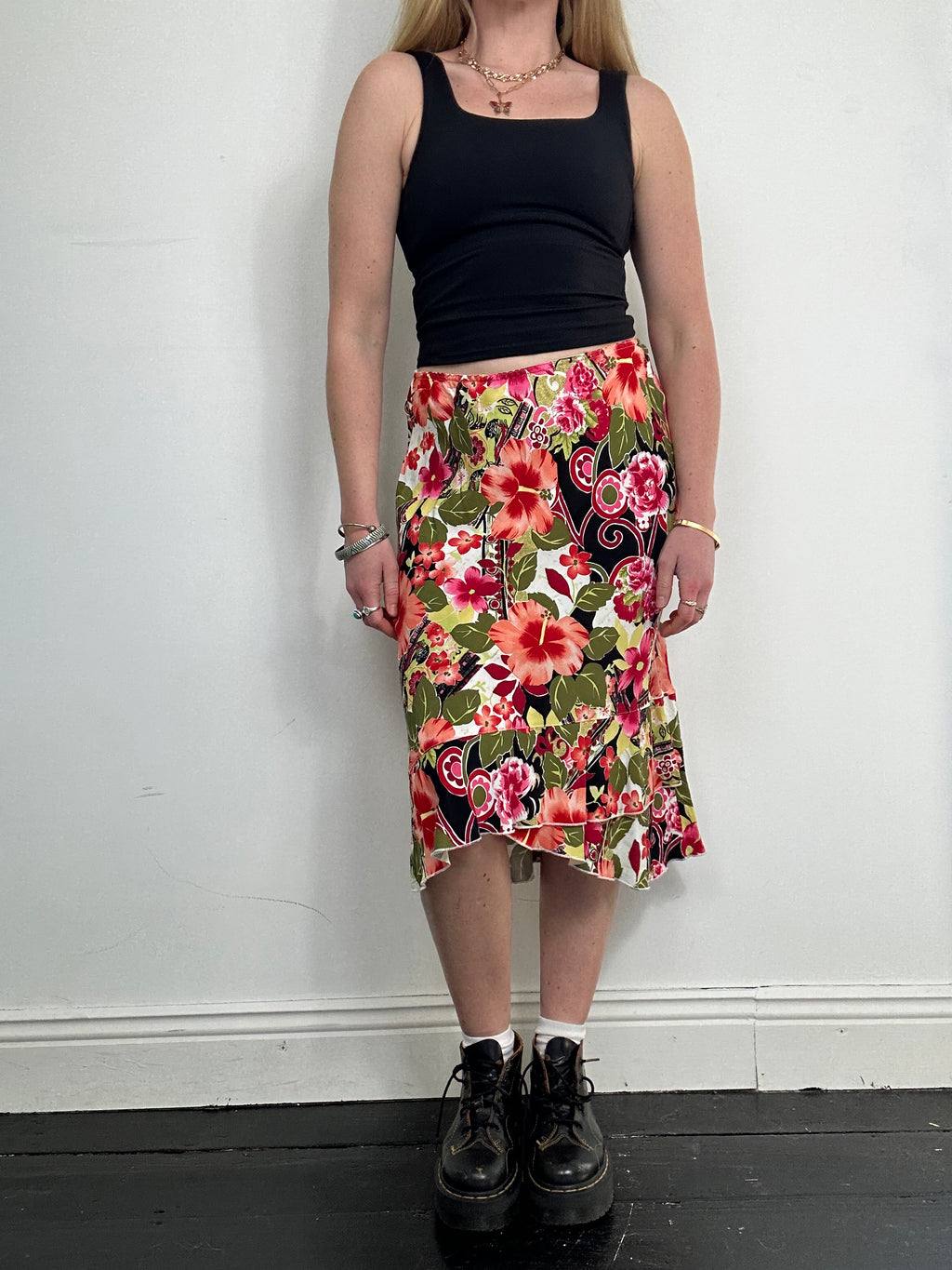 90's Floral Skirt Size 12