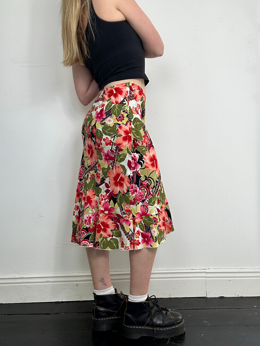 90's Floral Skirt Size 12