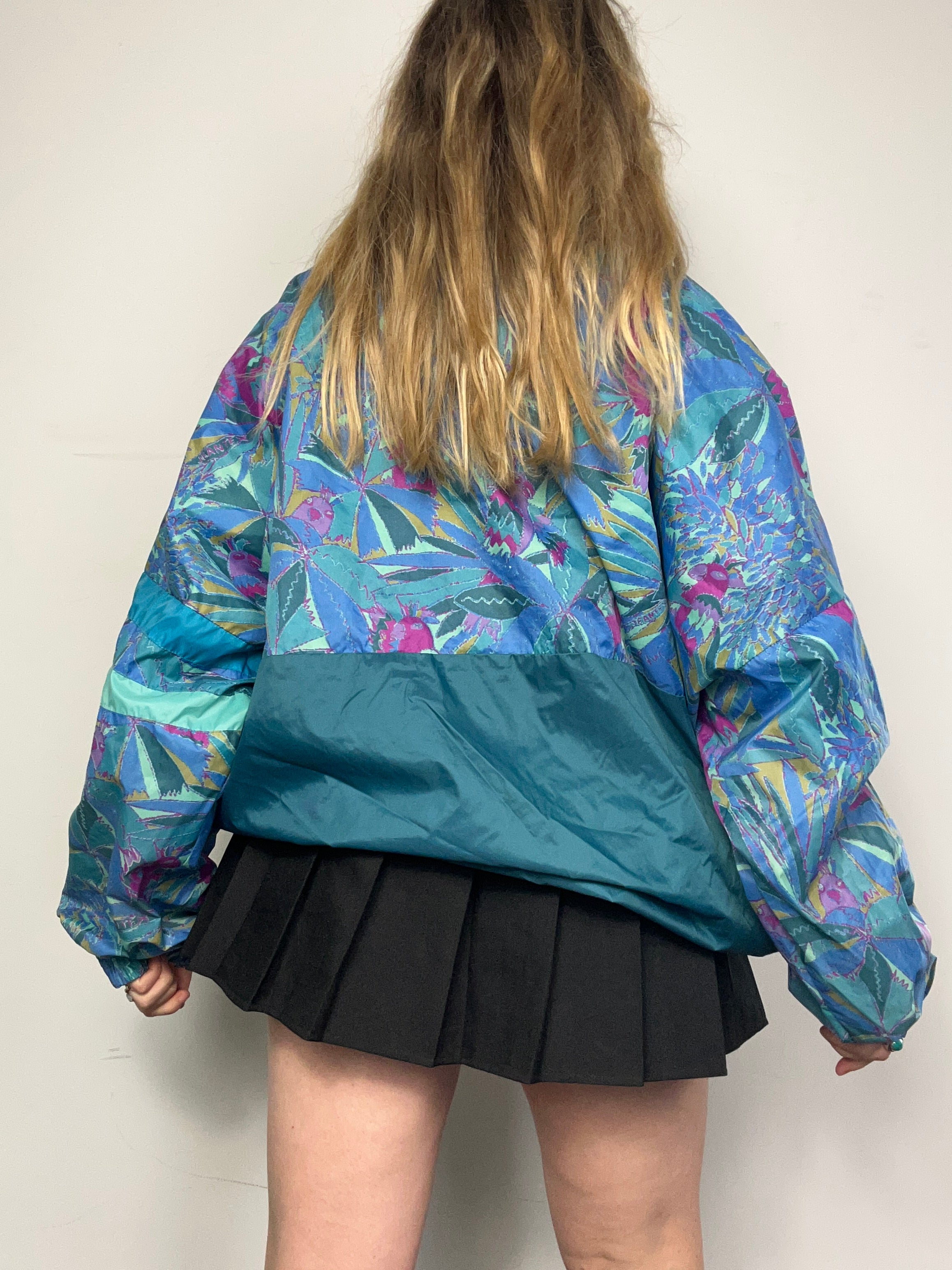 80's Teal Raincoat Size Xl