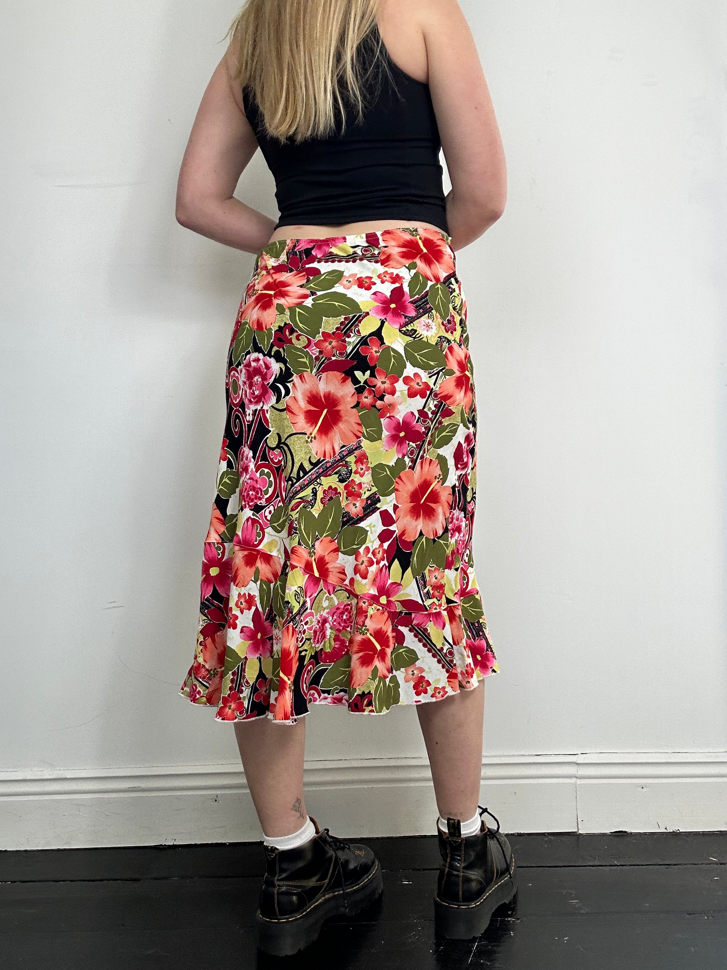 90's Floral Skirt Size 12