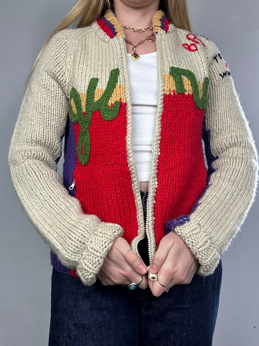 Be Caarful Guru Knit Cardigan Size 10