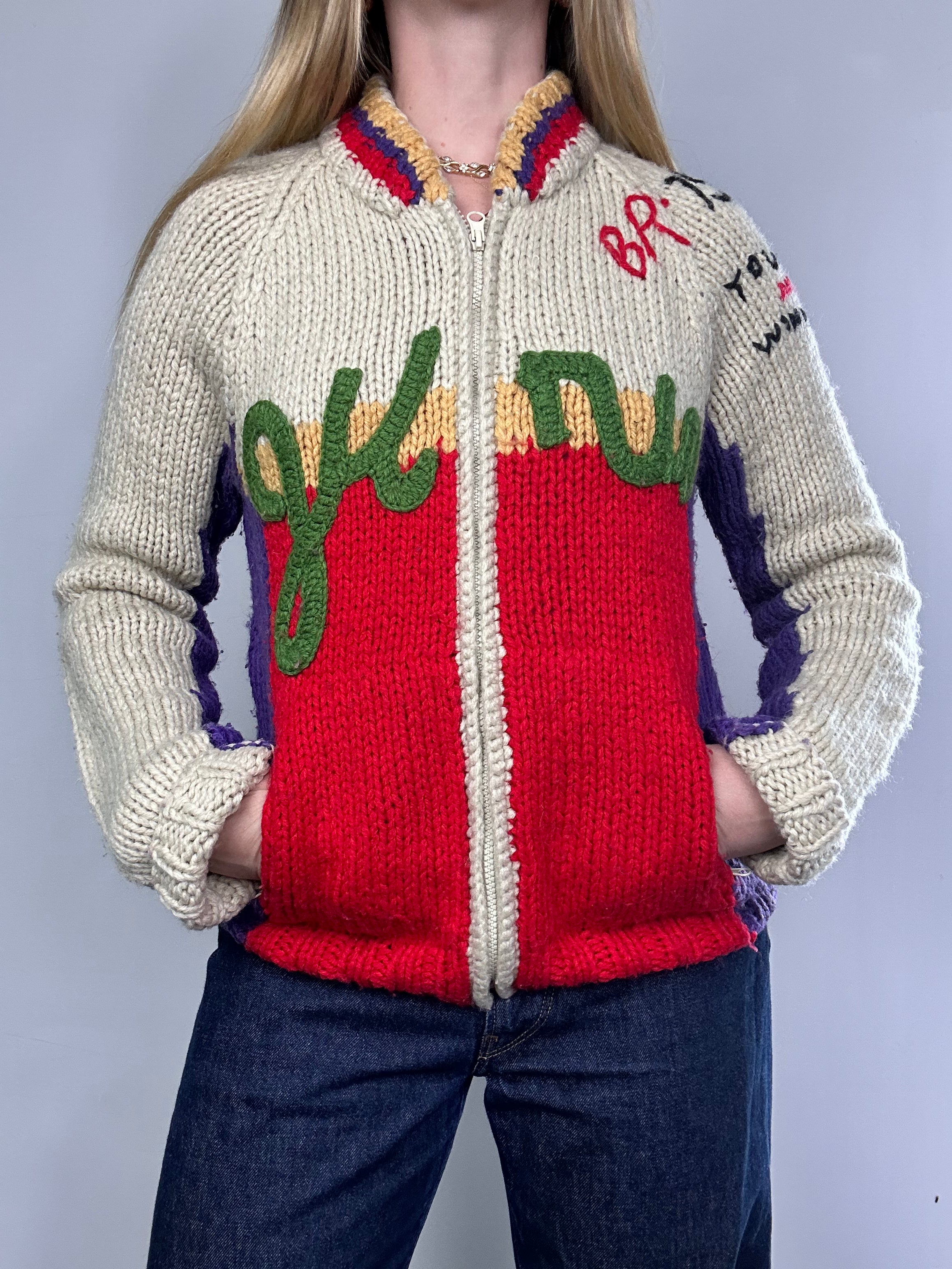 Be Caarful Guru Knit Cardigan Size 10