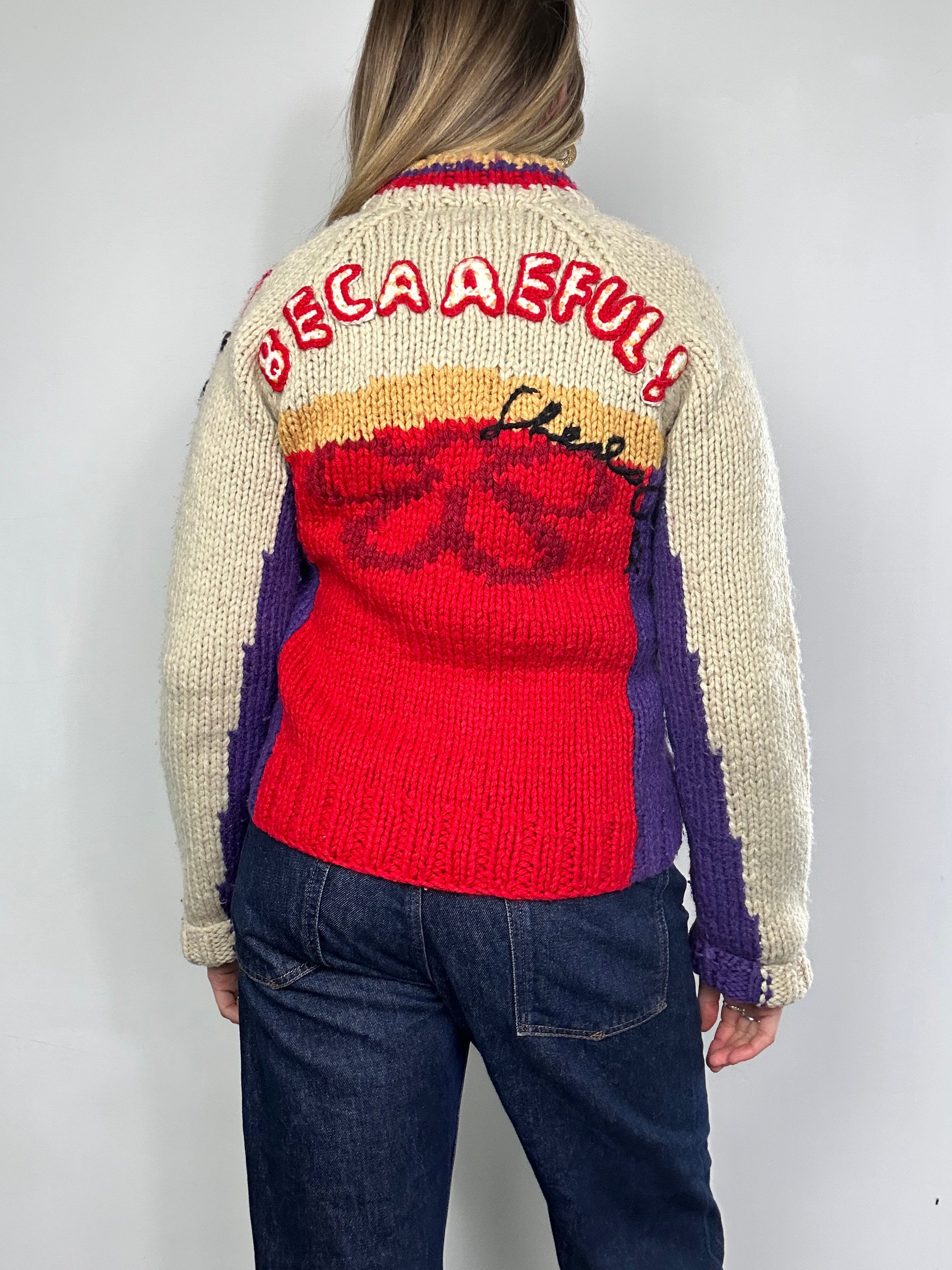 Be Caarful Guru Knit Cardigan Size 10