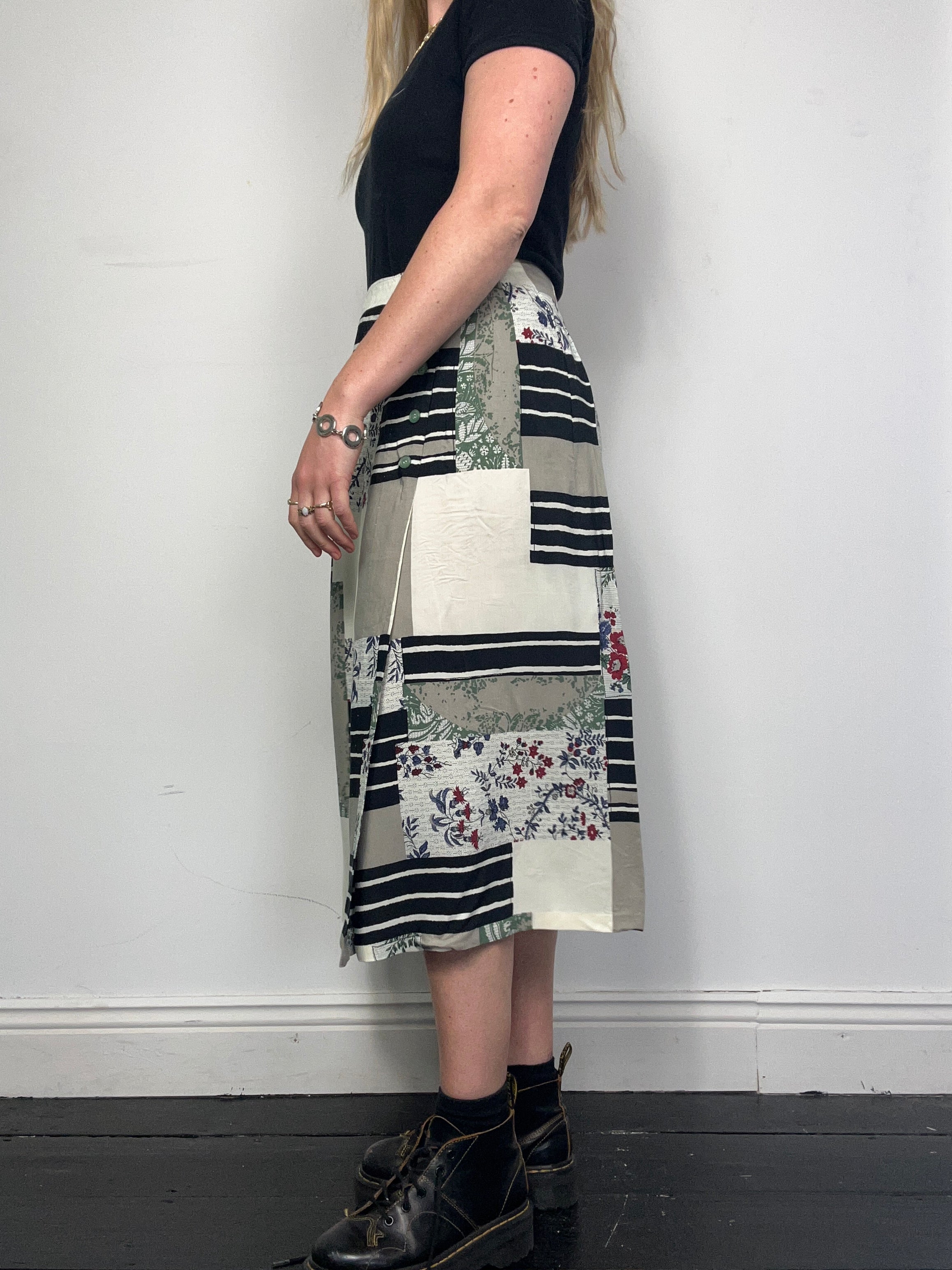 Patchwork Wrap Skirt Size 10