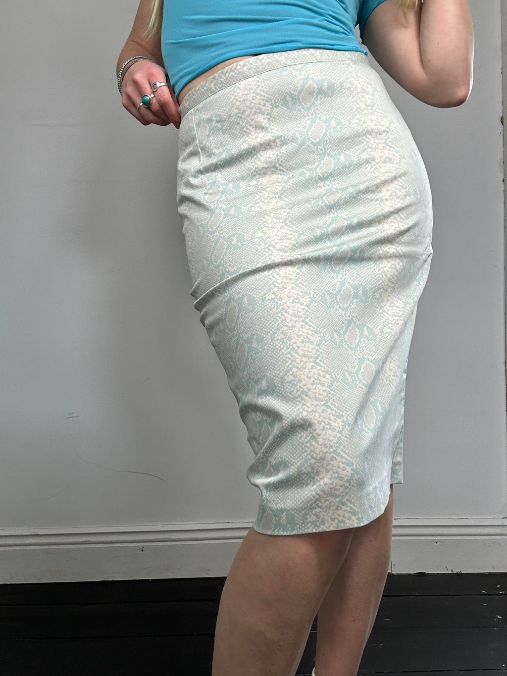 Snake Print Midi Skirt Size 8